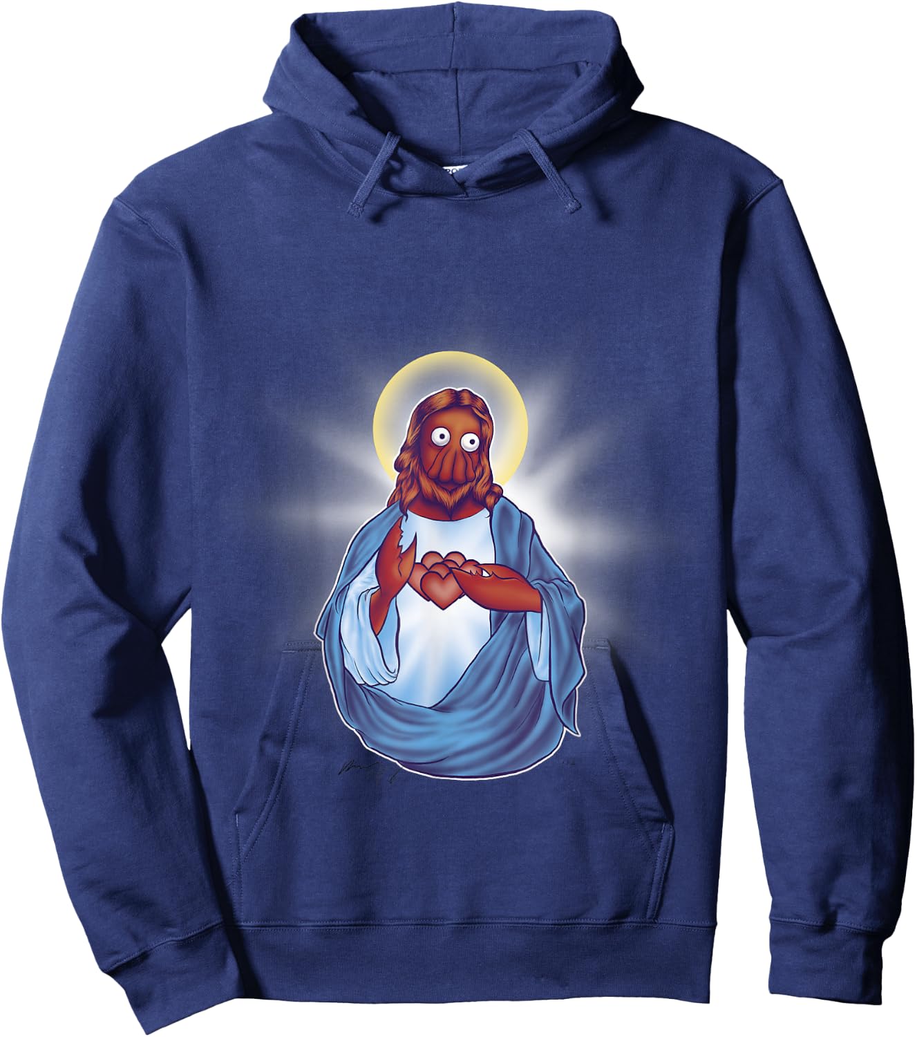 Zoidberg Jesus Hoodie - Hoodie | Navy