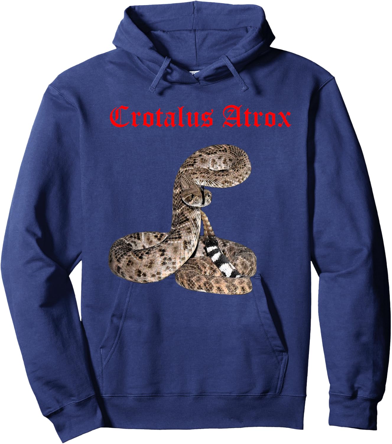 Western Diamondback Rattlesnake Crotalus atrox Hoodie - Hoodie | Navy