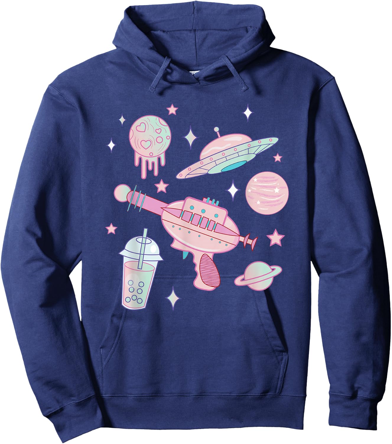 Alien Babe Pastel Goth Kawaii Hoodie - Hoodie | Navy