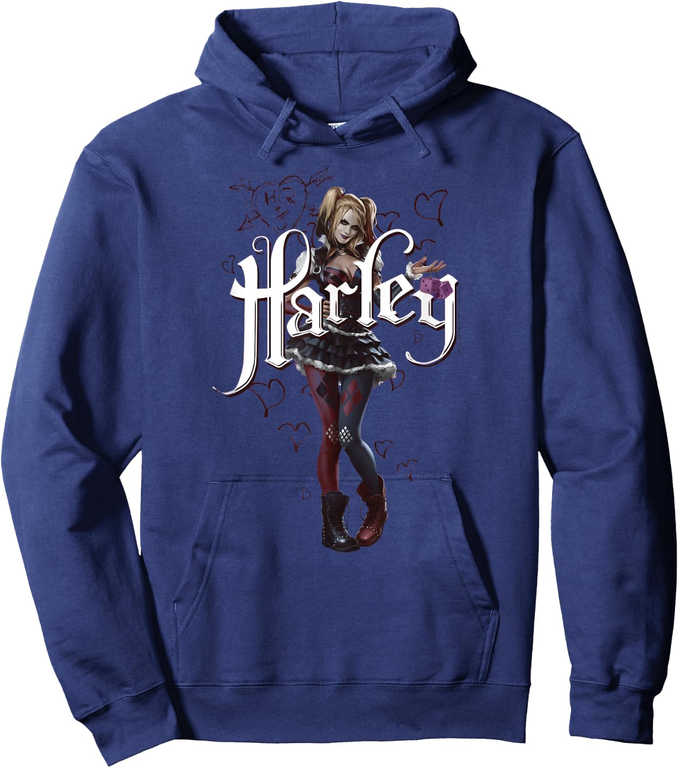 Batman: Arkham Knight Harley Quinn Lover Girl Hoodie - Hoodie | Navy