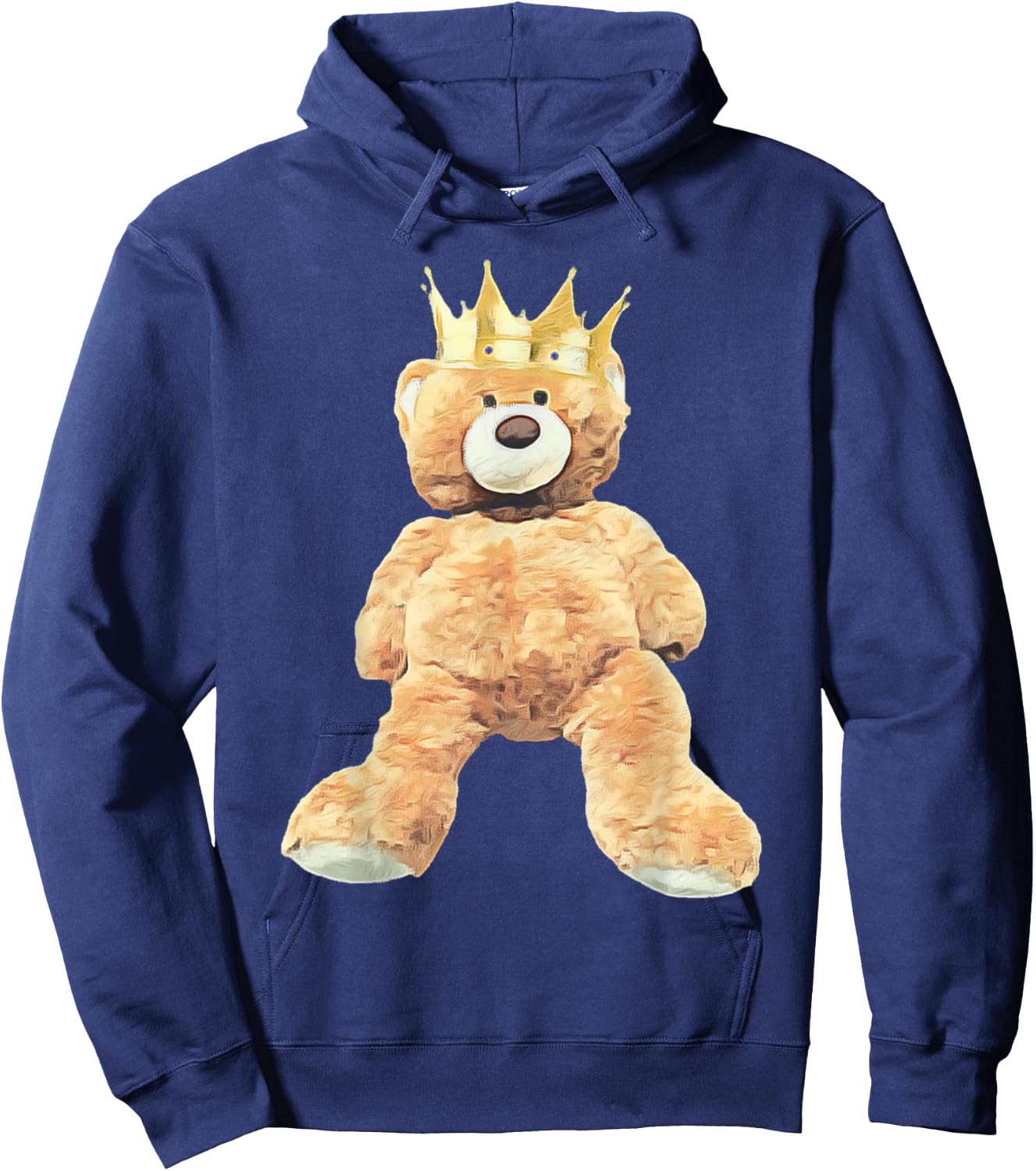 King Crown Teddy Bear Hoodie - Hoodie | Navy