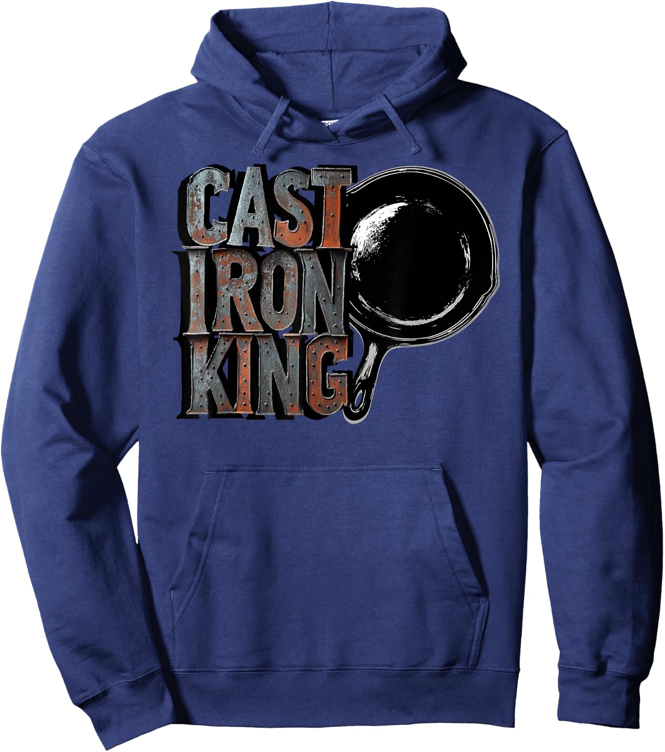 Cast Iron King (Cast Iron Pan Chef) Hoodie - Hoodie | Navy