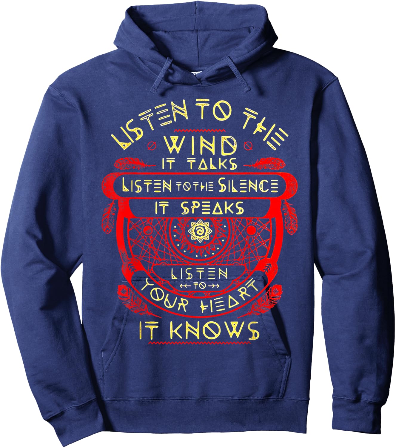 Listen To The Wind Hoodie - Hoodie | Navy