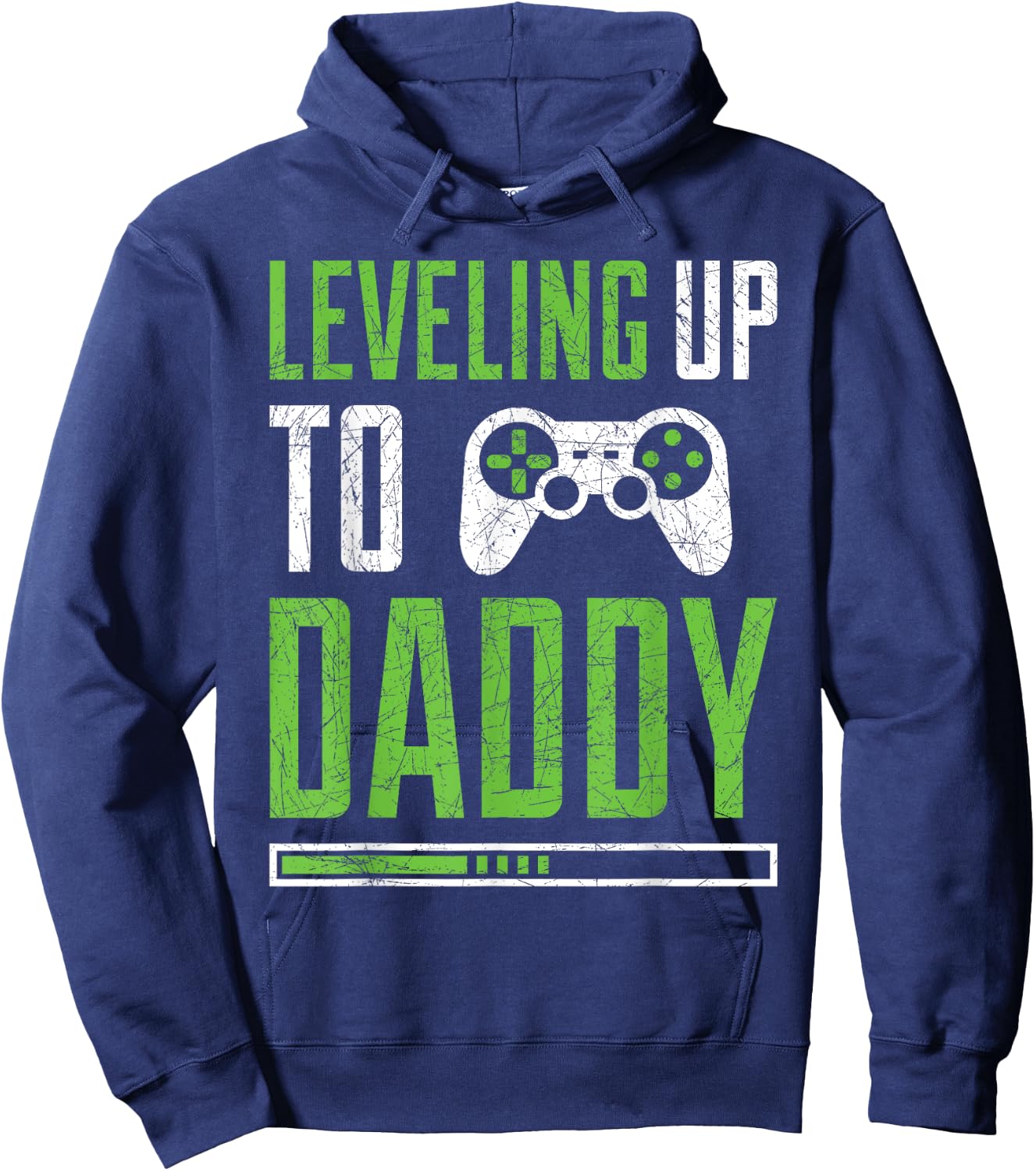 Leveling up to Daddy Promoted To Dad Shirt Hoodie - Hoodie | Navy