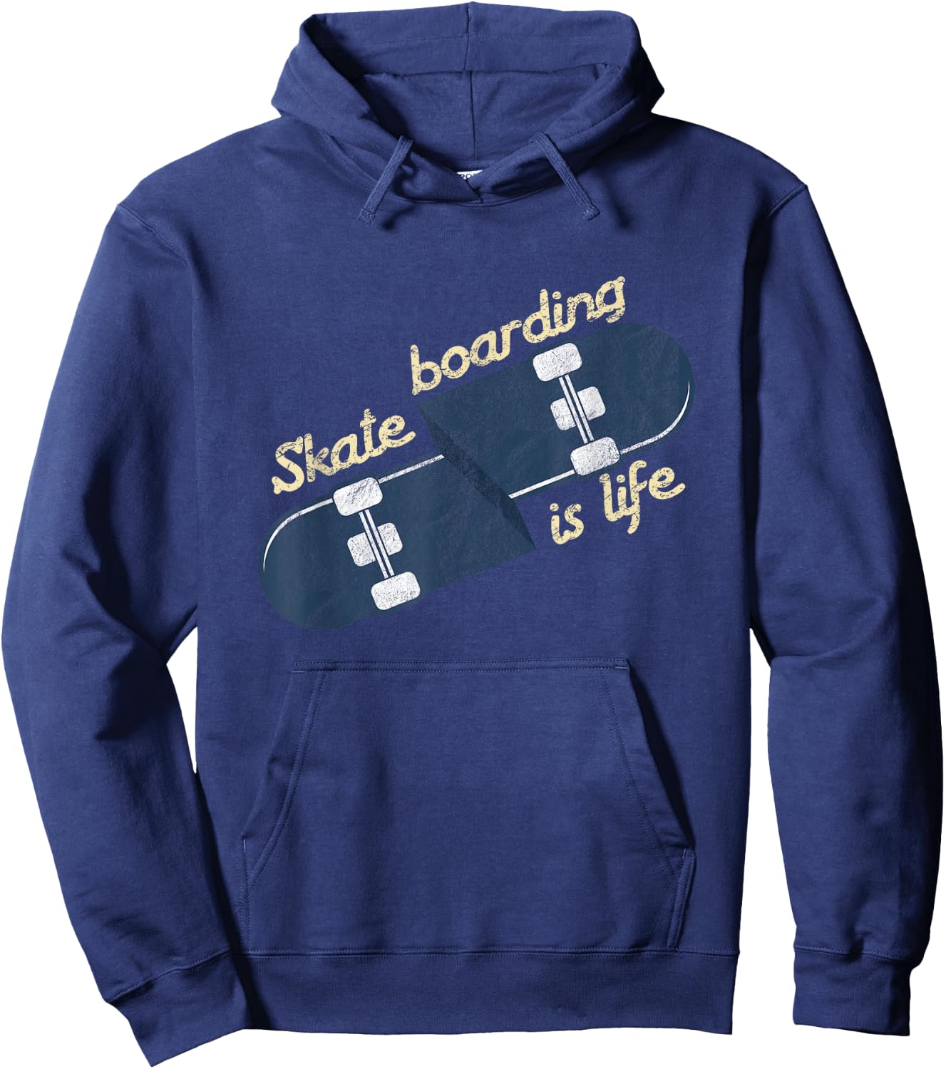 Cool Skater Skateboarding Is Life Skateboard Hoodie - Hoodie | Navy