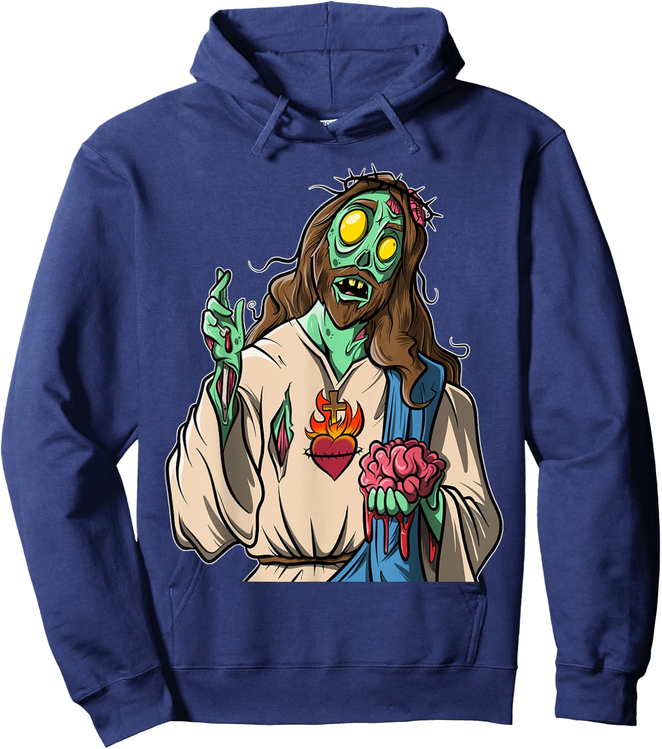 Zombie Jesus Halloween Hoodie - Hoodie | Navy