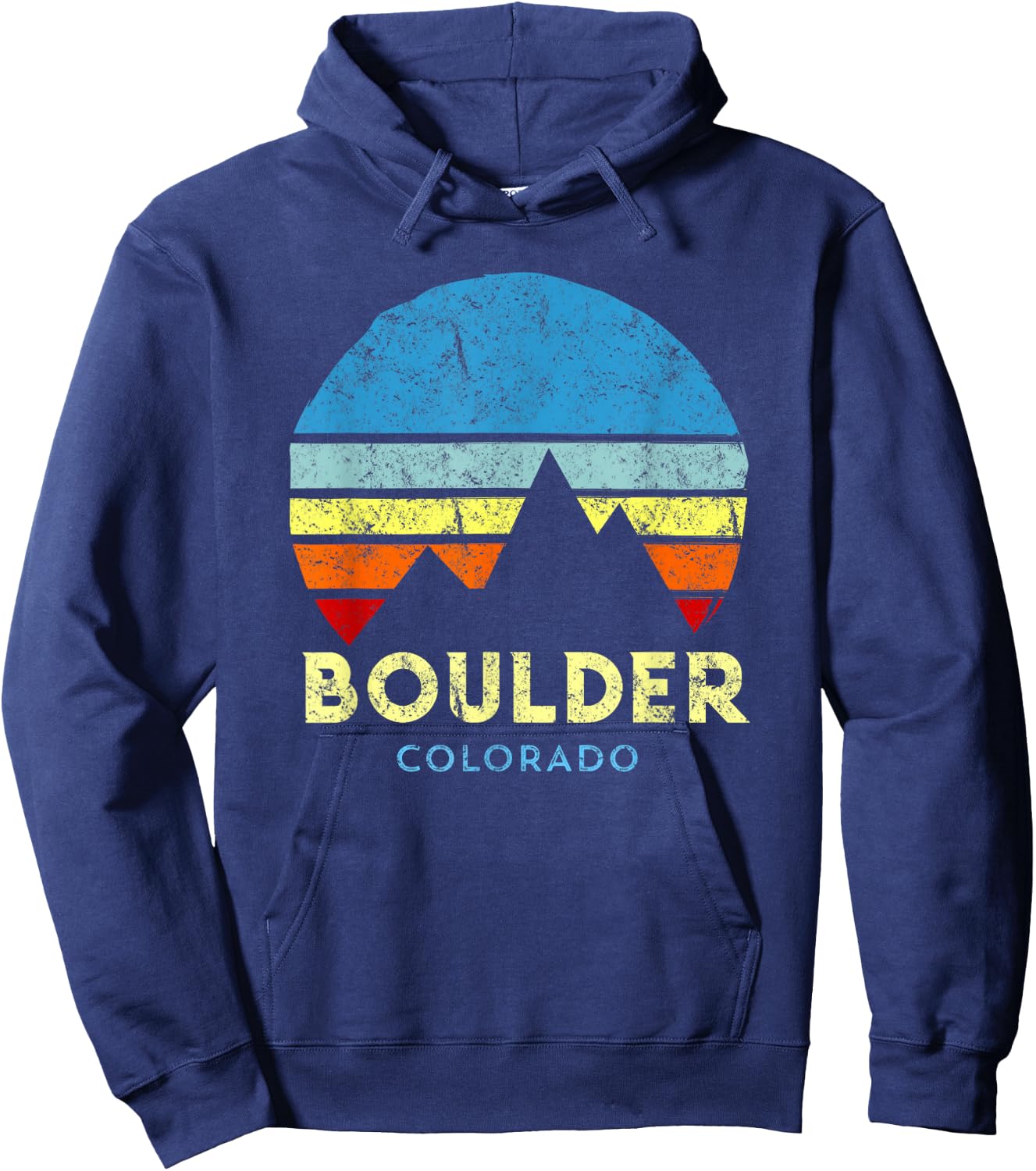 Boulder Colorado Hoodie - Hoodie | Navy
