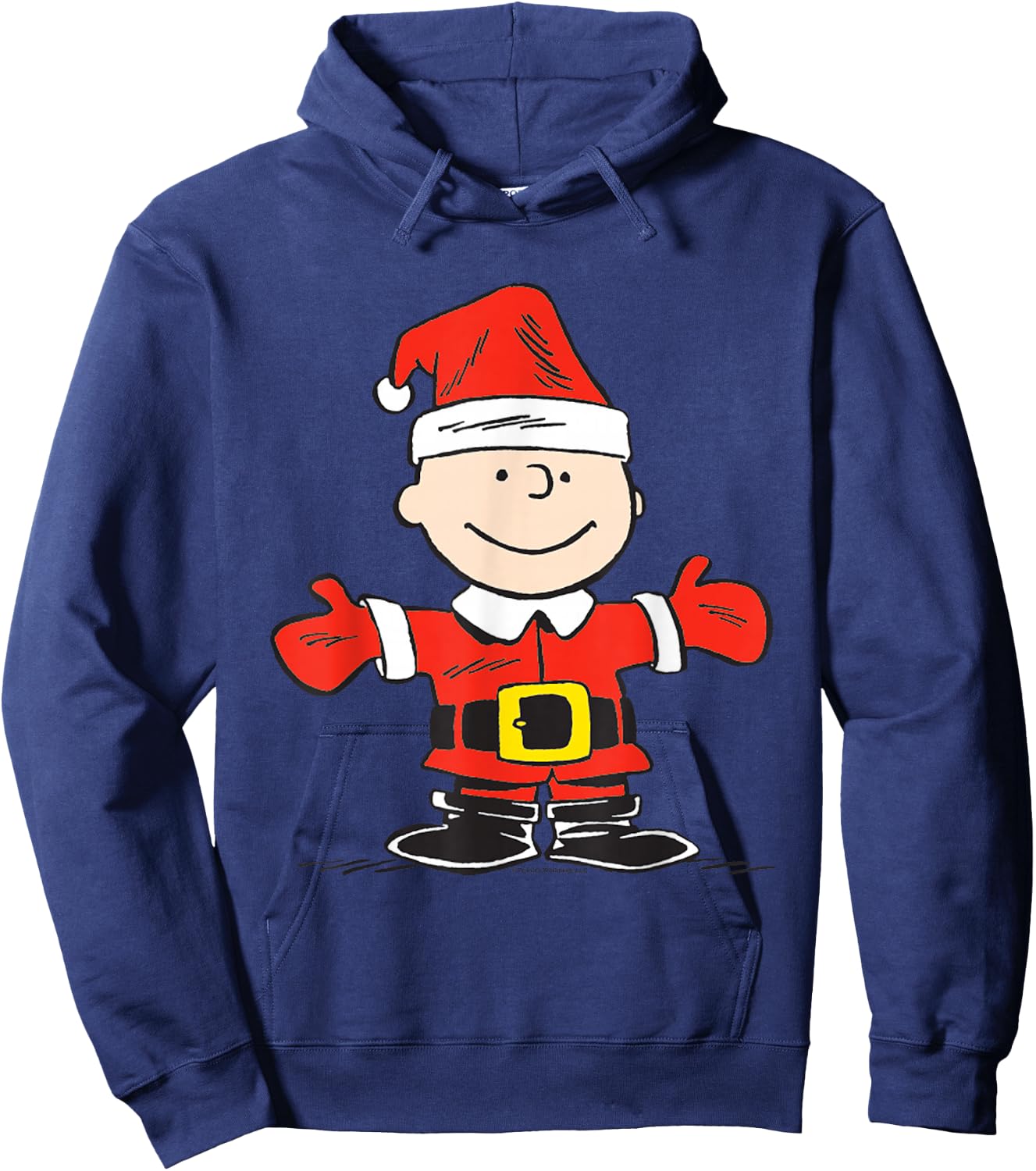 Peanuts Christmas Charlie Brown Santa Hoodie - Hoodie | Navy