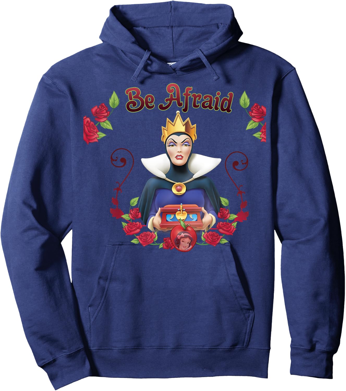 Disney Snow White Evil Queen Be Afraid Graphic Hoodie - Hoodie | Navy