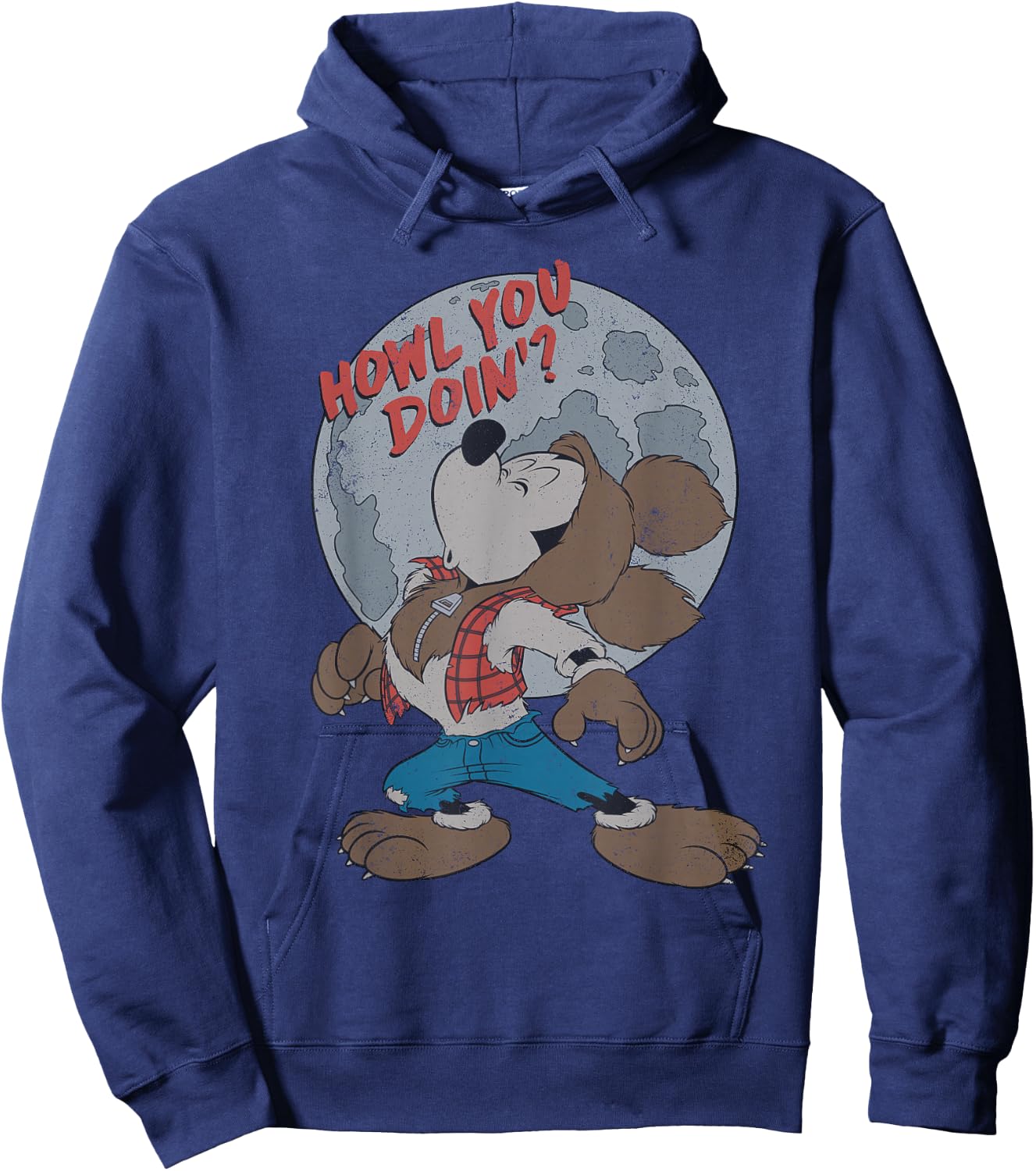 Disney Mickey Mouse Werewolf Howl You Doin' Hoodie - Hoodie | Navy