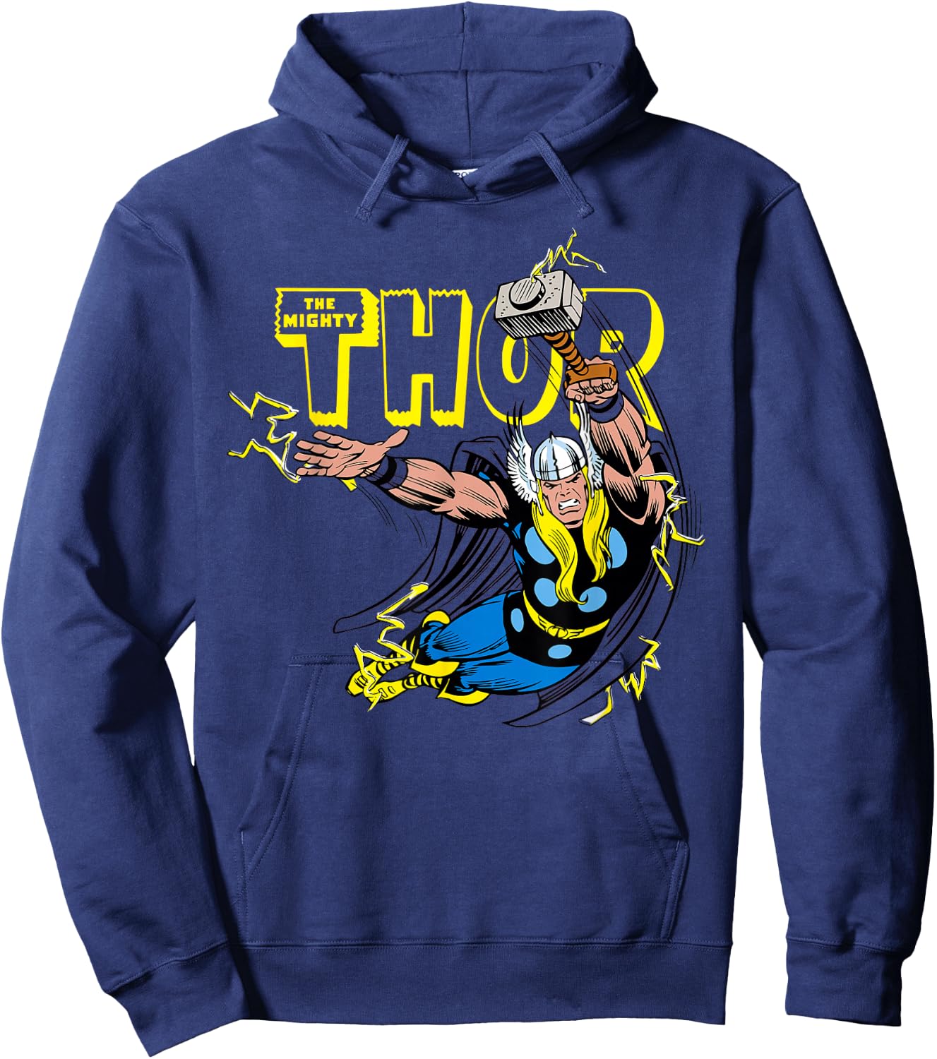 Marvel Thor Classic Retro Comic Graphic Hoodie - Hoodie | Navy