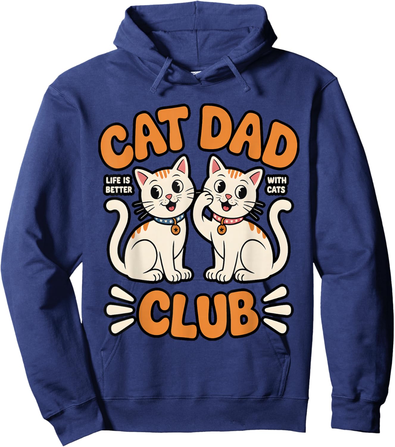 Retro Cad Dad Club Fathers Daddy from Wife Kids Hoodie - Hoodie | Navy