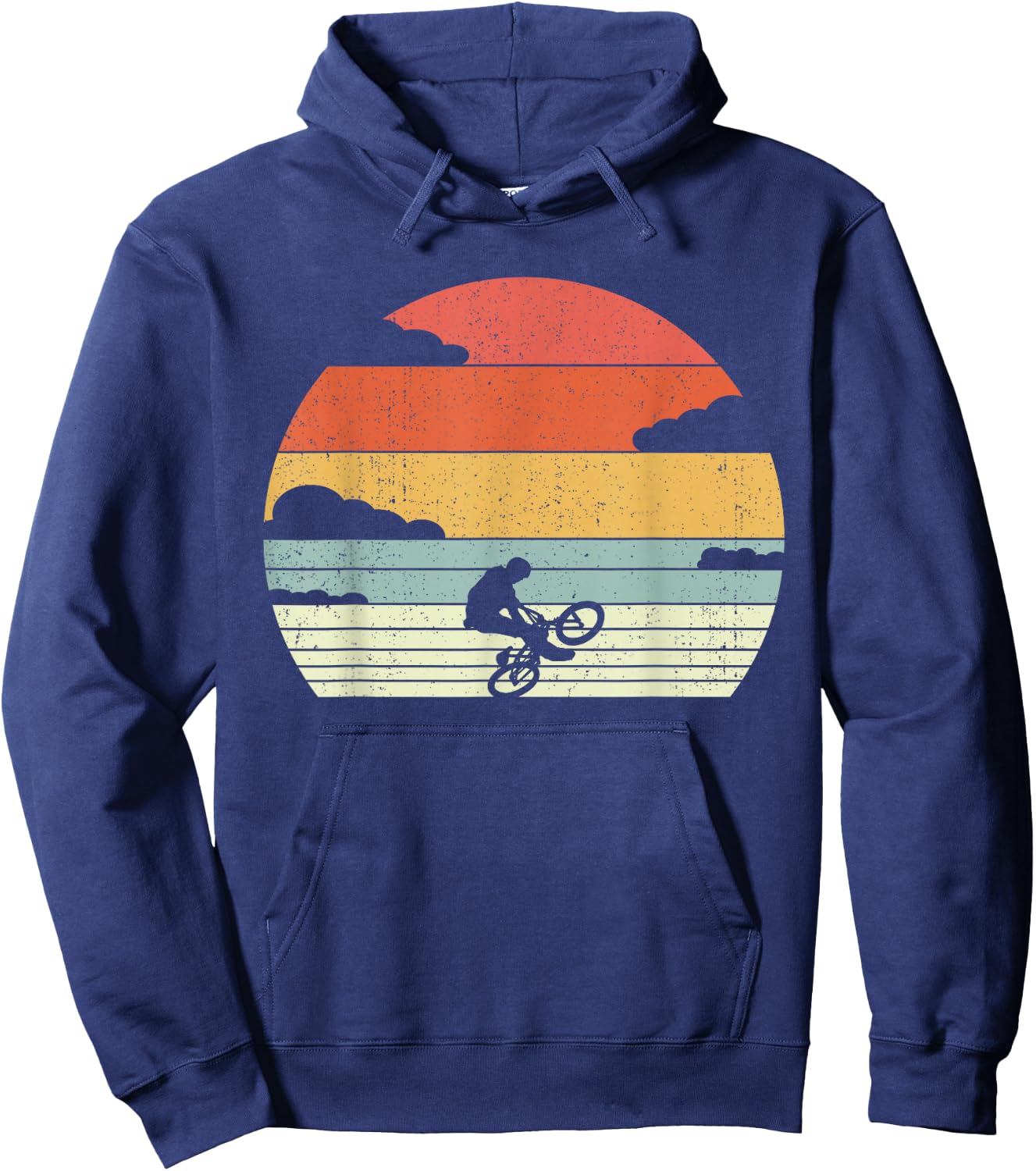 Retro BMX Riding - Vintage Oldschool BMX Hoodie - Hoodie | Navy