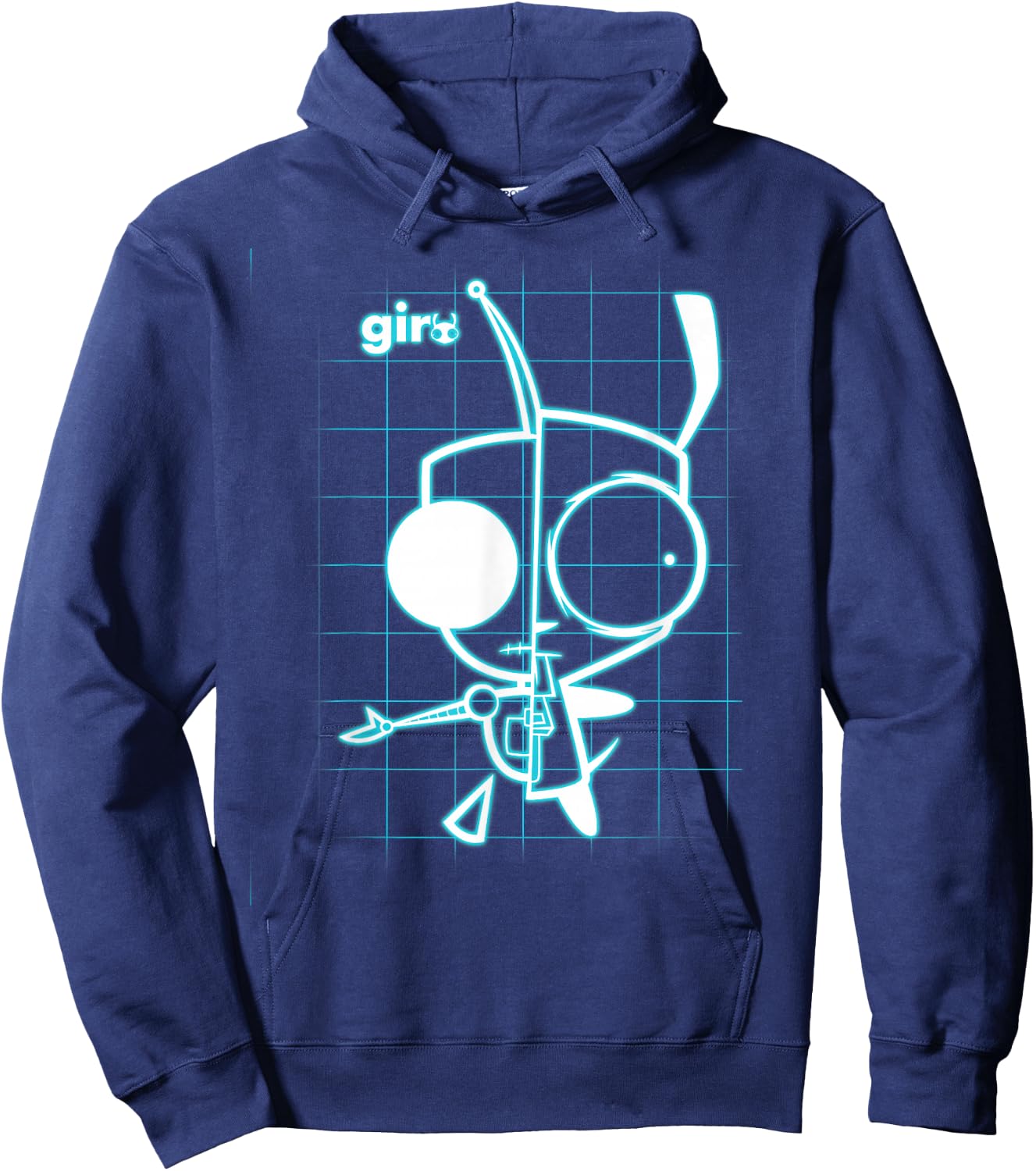 Nickelodeon Invader Zim X-Ray Schematic Gir Hoodie - Hoodie | Navy