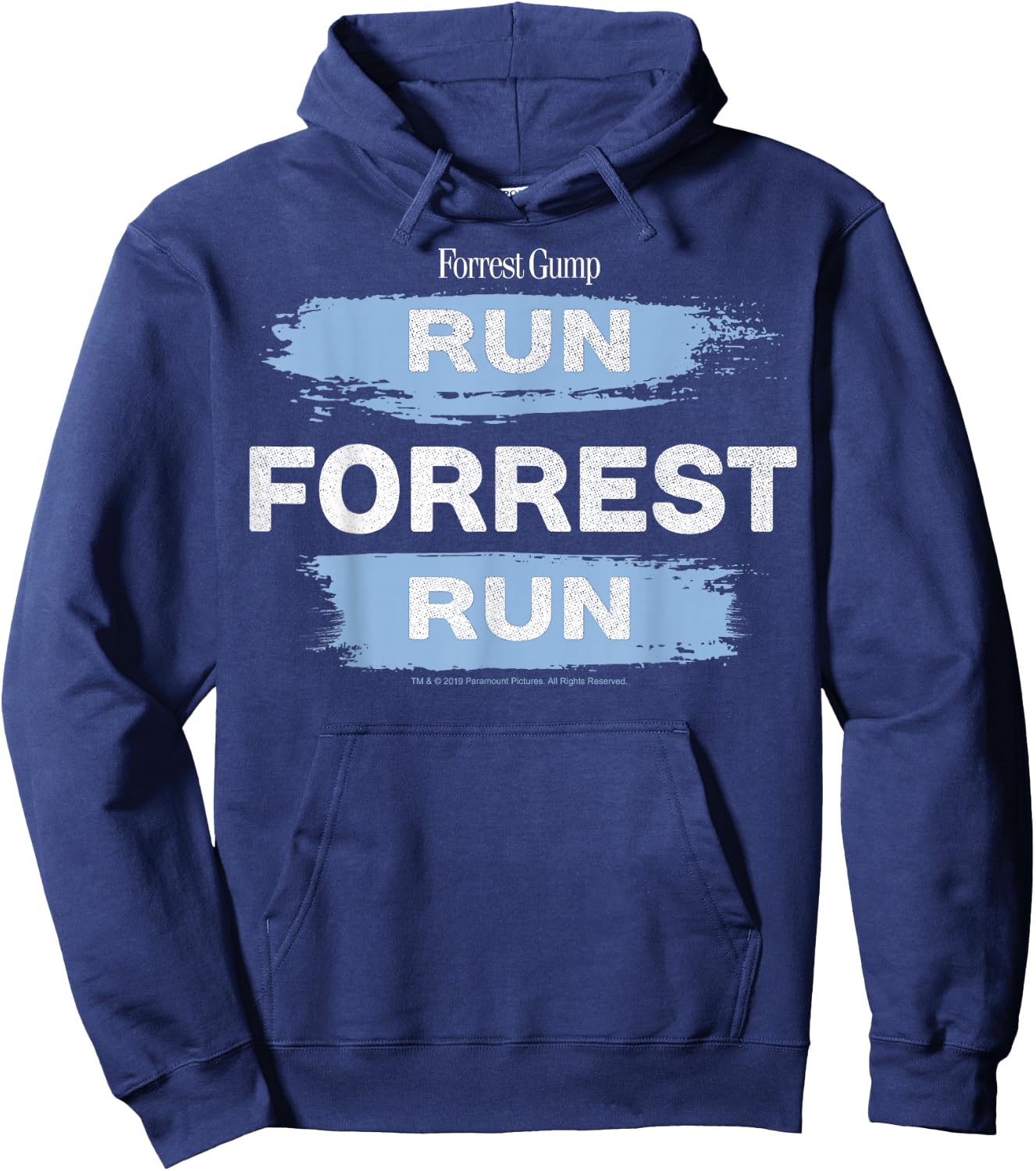 Forrest Gump Run Forrest Run Paint Swipe Hoodie - Hoodie | Navy