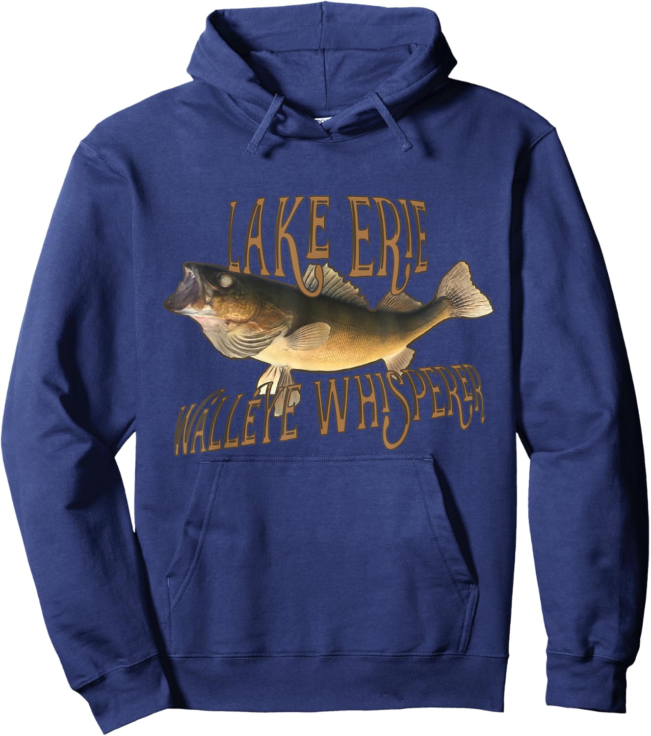 Lake Erie Walleye Whisperer Fishing Hoodie - Hoodie | Navy