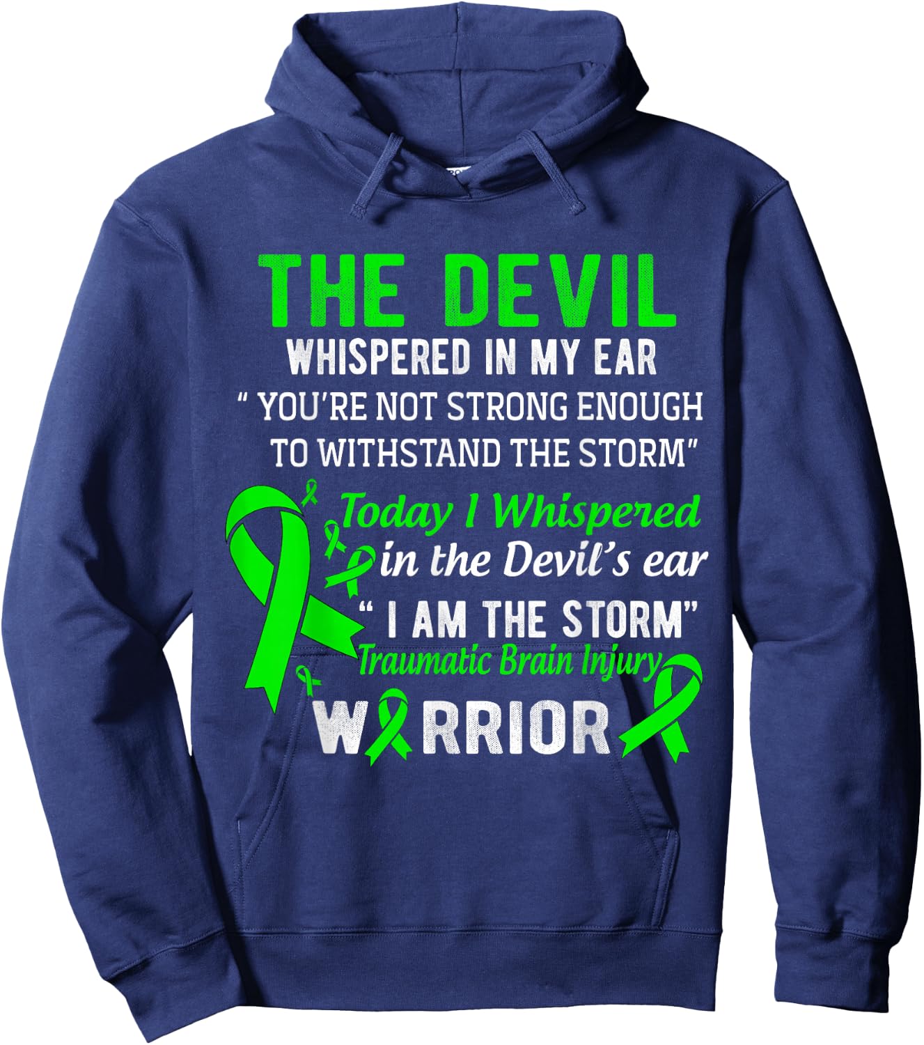 I am The Storm Traumatic Brain Injury Warrior Hoodie - Hoodie | Navy