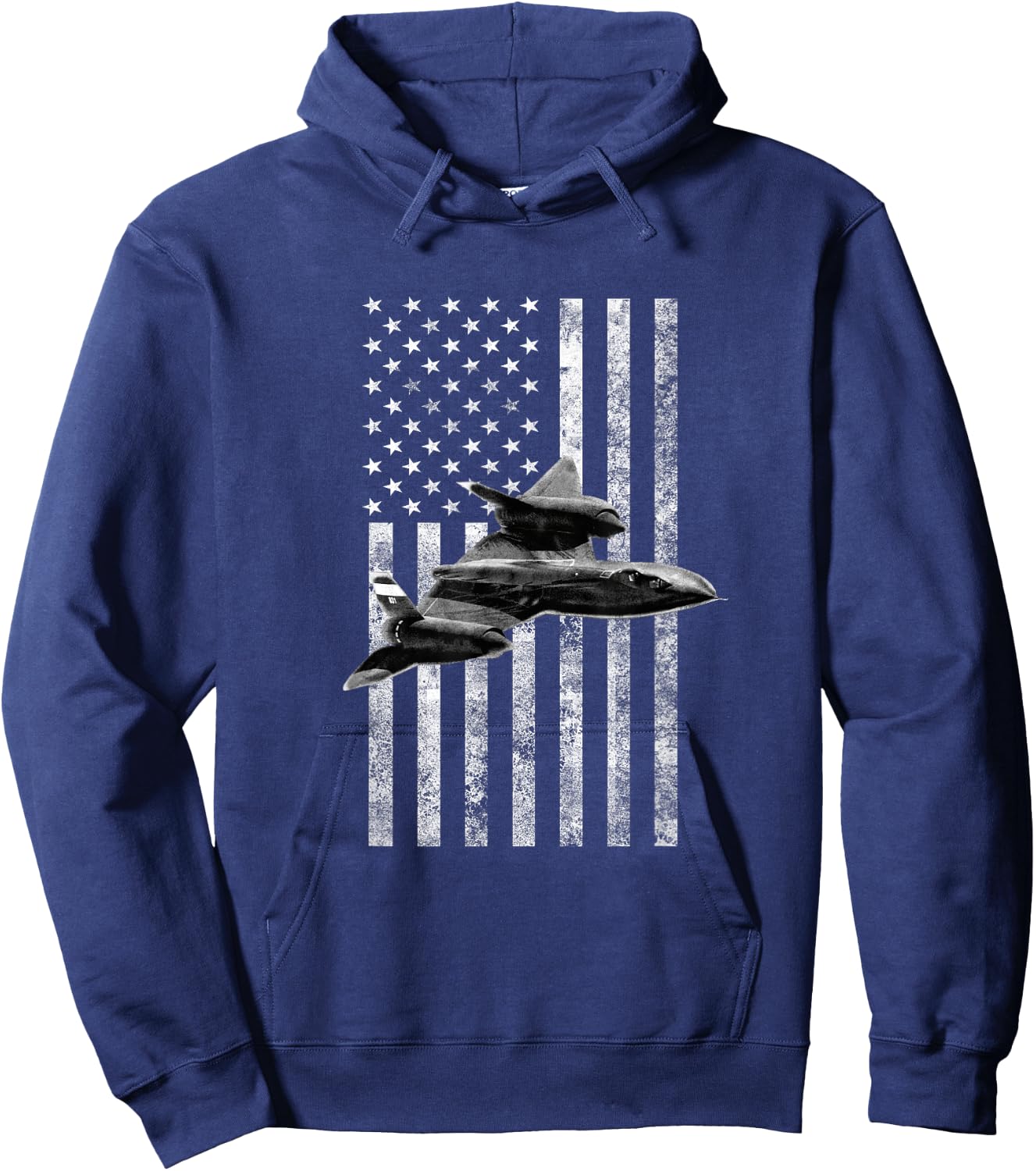 SR-71 Blackbird American USA Flag - Military Hoodie - Hoodie | Navy
