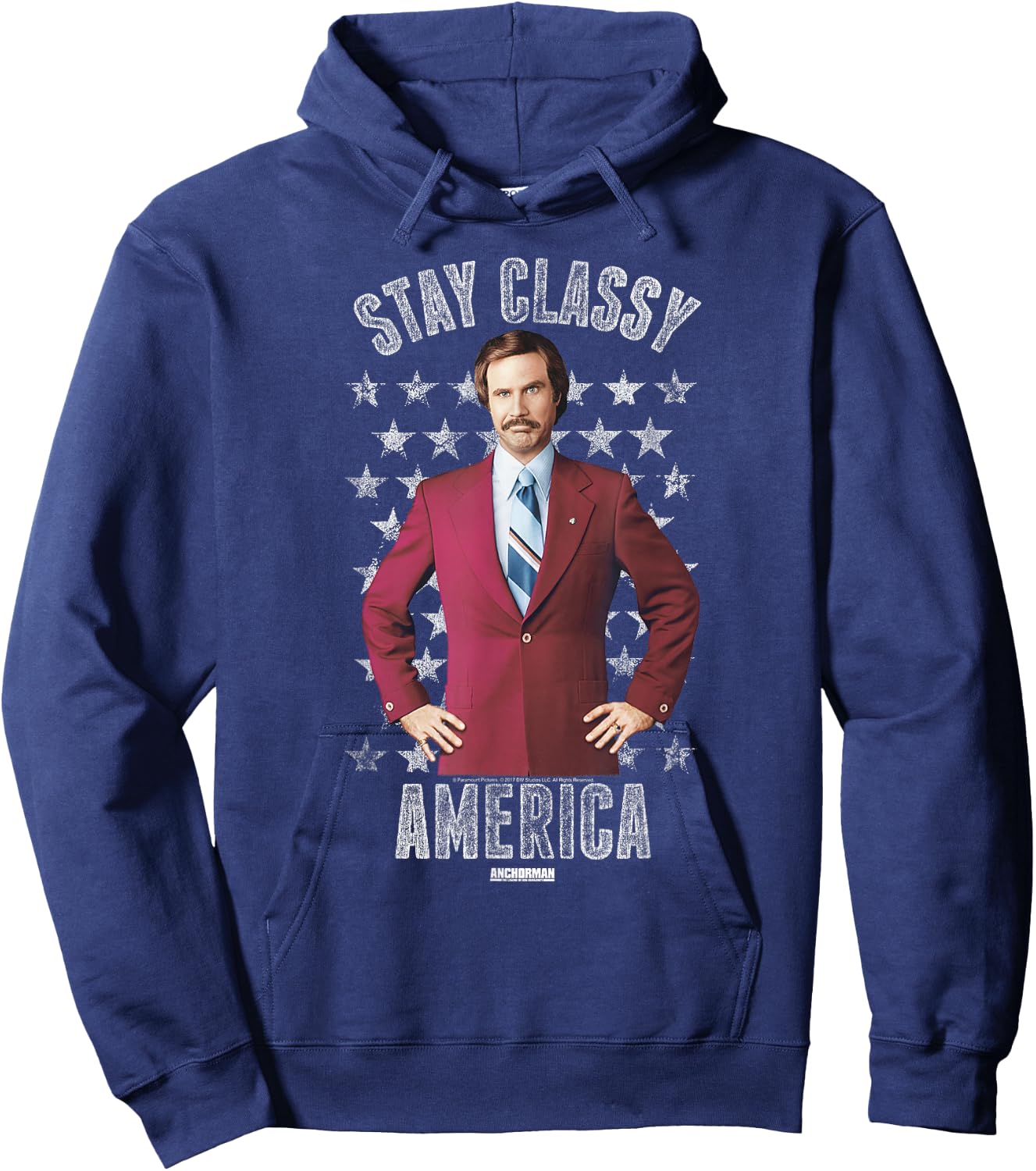 Anchorman Stay Classy America Hoodie - Hoodie | Navy