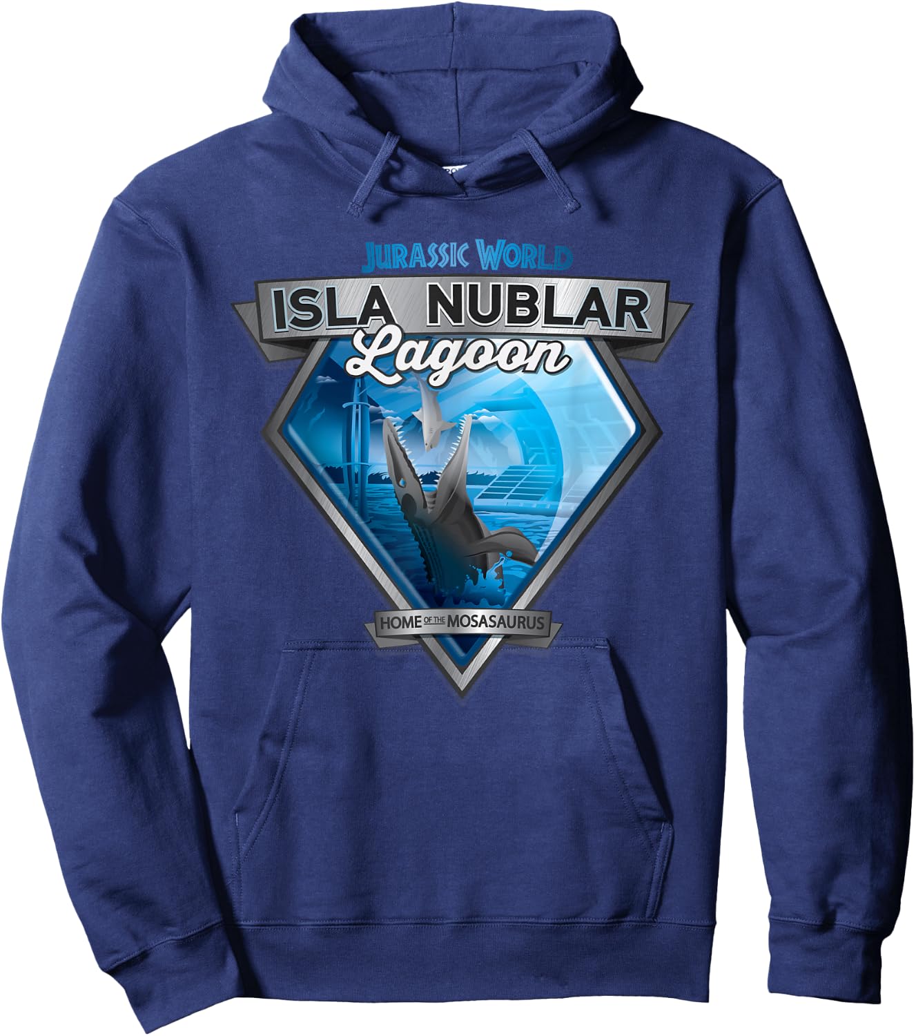 Jurassic World Mosasaurus Dino In Action Hoodie - Hoodie | Navy