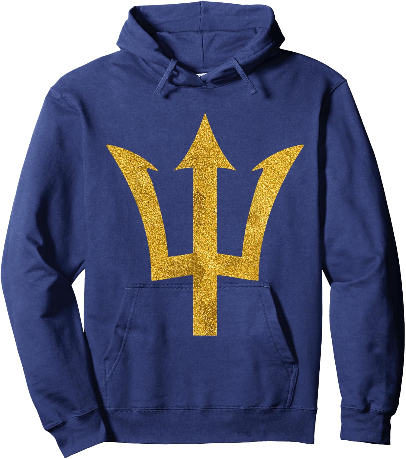 Bajan t shirt Barbados est 1966 gold trident Hoodie - Hoodie | Navy