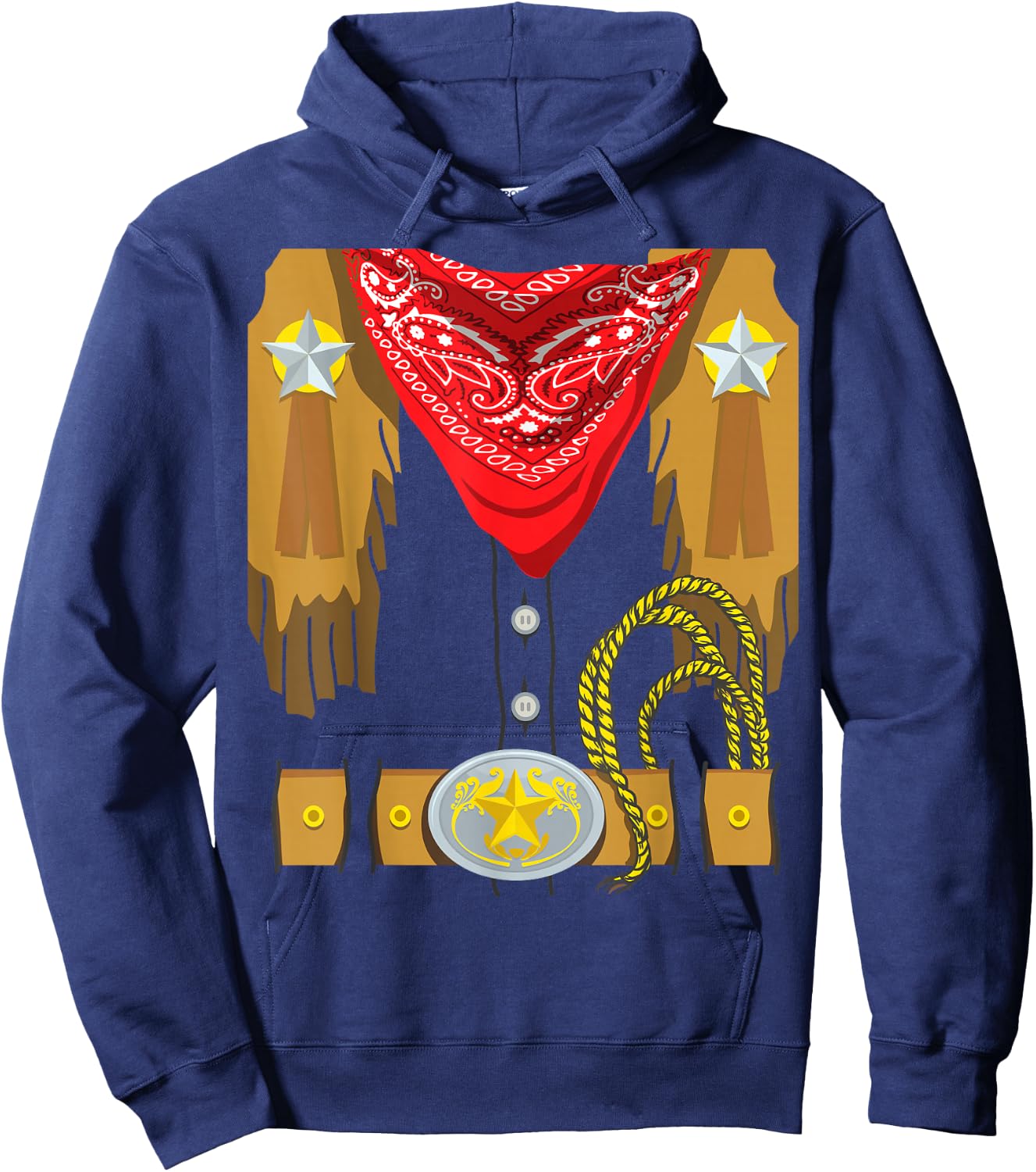Western Rodeo Sheriff Cowboy Costume Hoodie - Hoodie | Navy