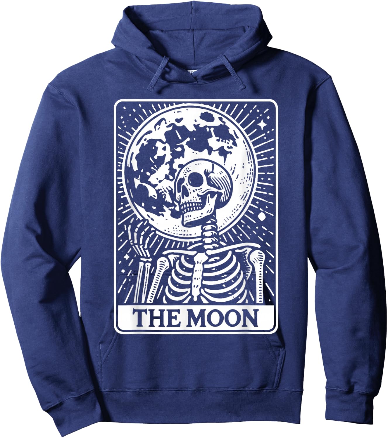 Tarot Card Emo - Occult Gothic The Moon Hoodie - Hoodie | Navy