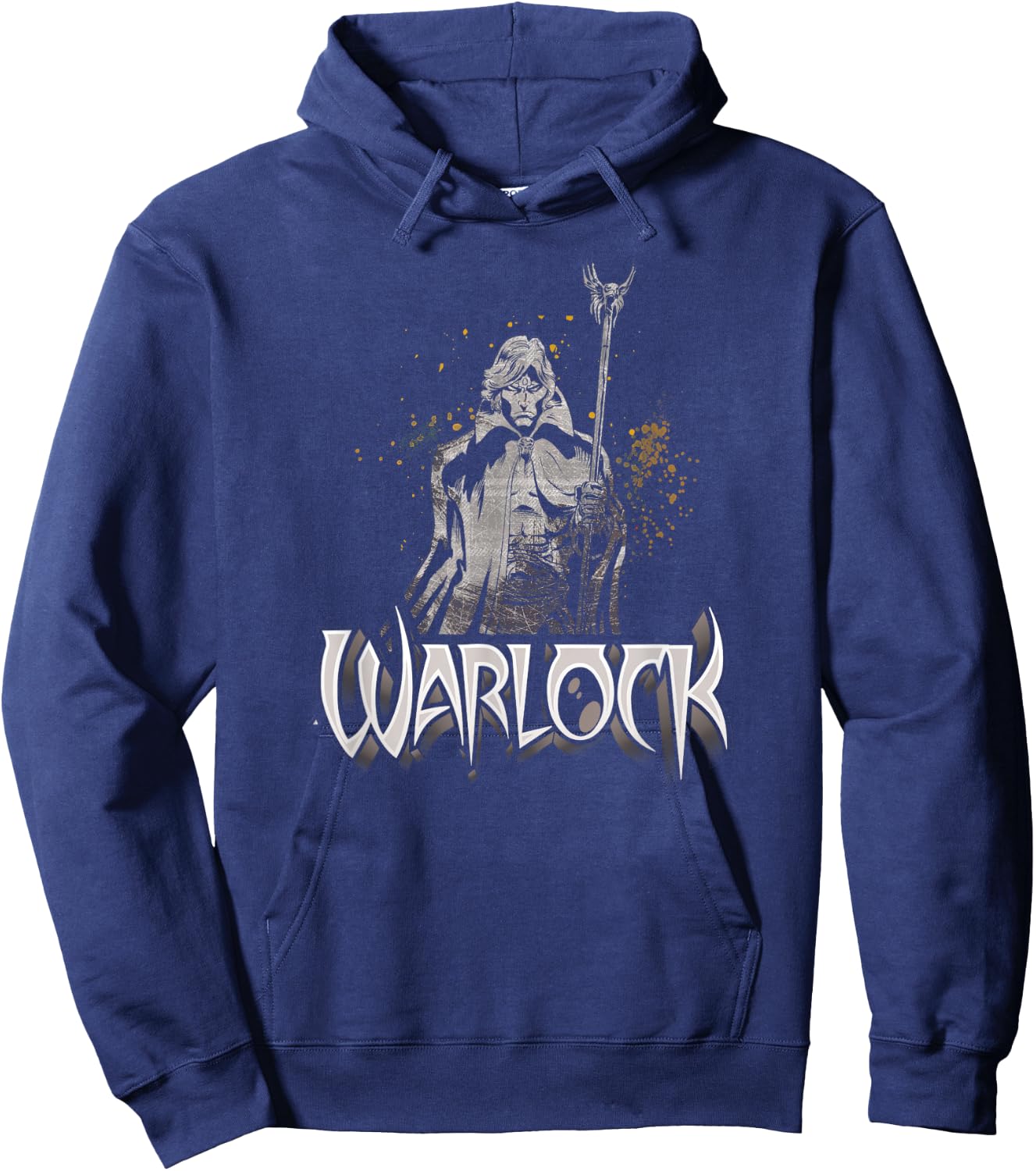 Marvel Warlock Karmic Staff 90s Comic Hoodie - Hoodie | Navy
