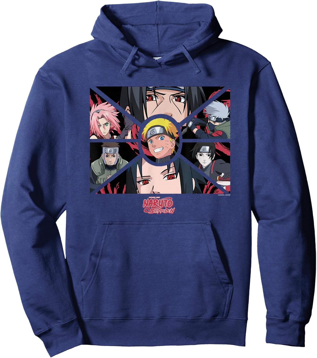 Naruto Shippuden Group Panels Anime Hoodie - Hoodie | Navy