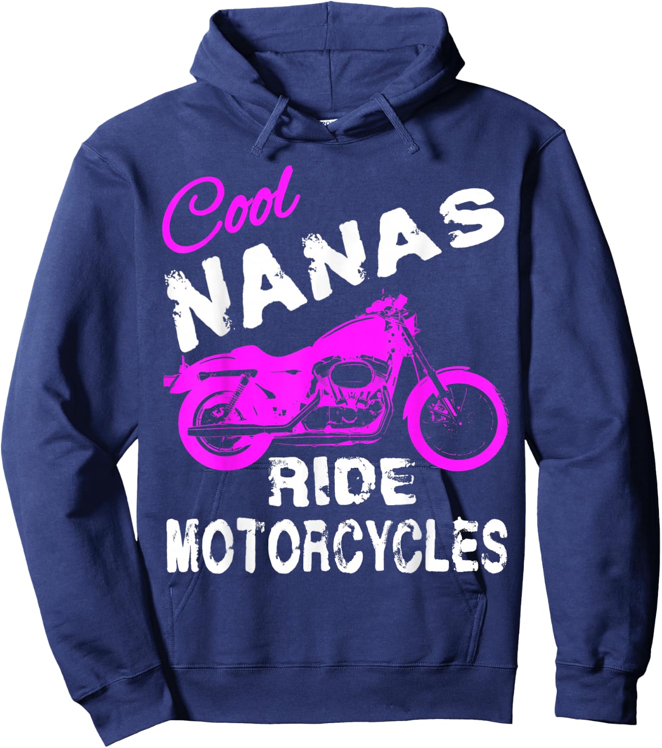 Cool Grandma Nana GiGi Rides Motorcycle Hoodie - Hoodie | Navy
