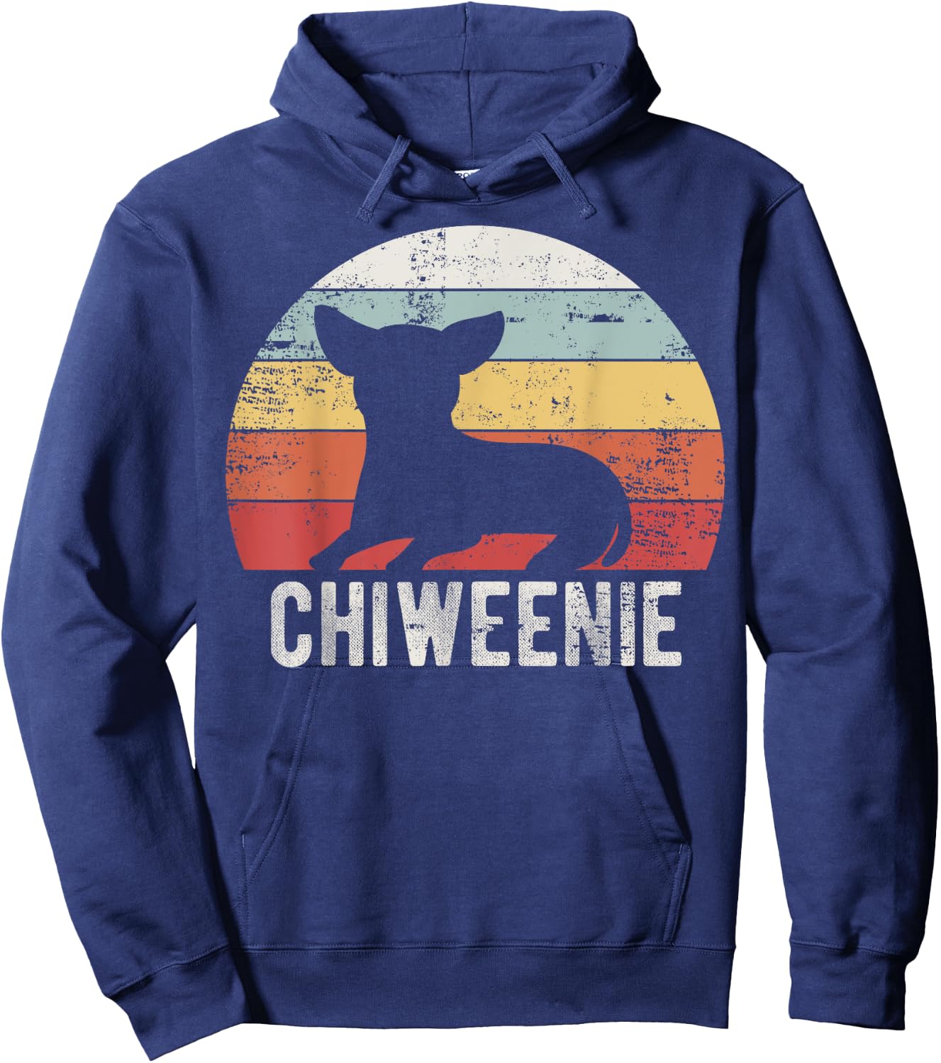 Cute Retro Chiweenie Silhouette Gift Chiweenies Hoodie - Hoodie | Navy
