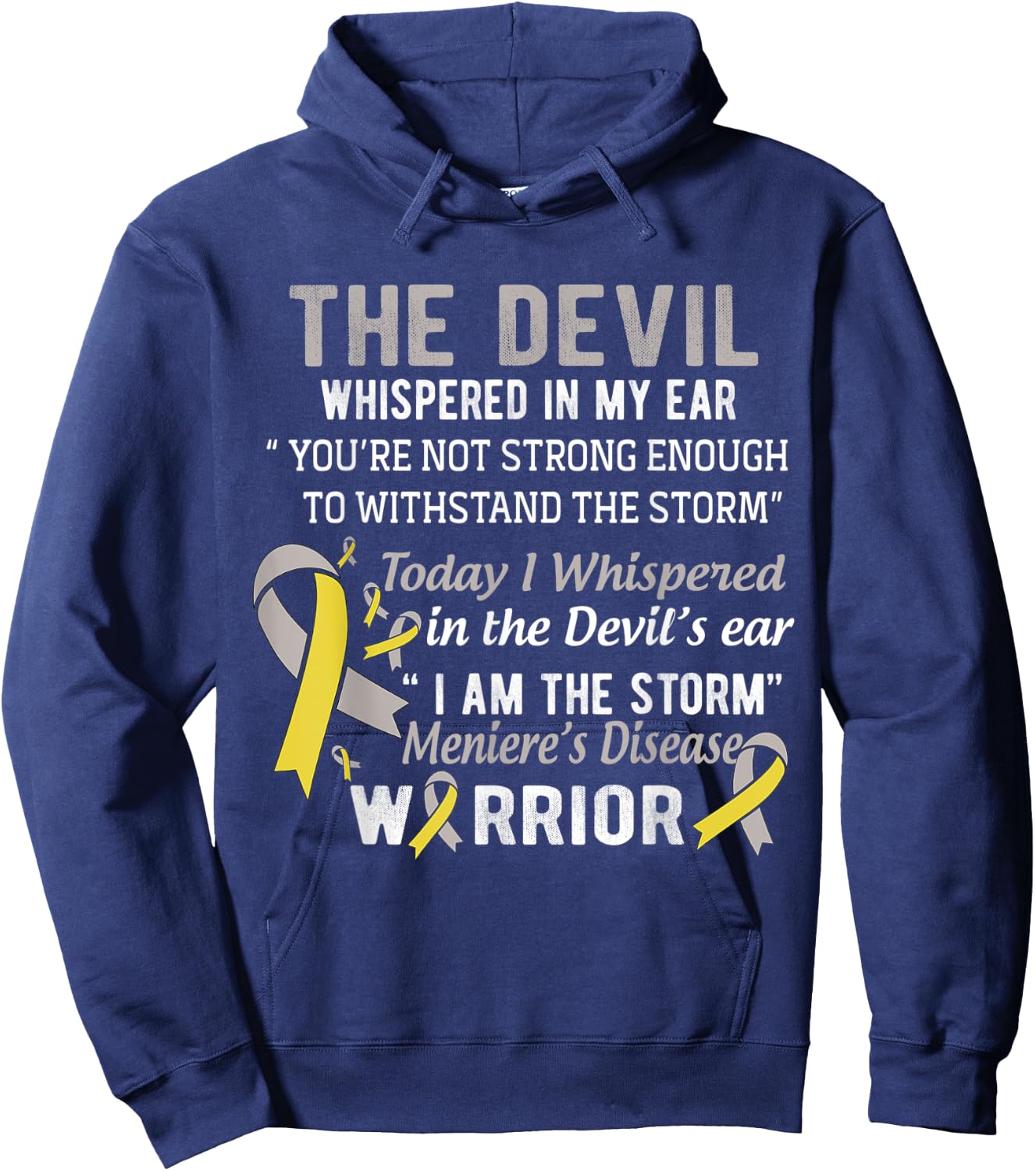 I am the Storm Meniere's Disease Warrior Hoodie - Hoodie | Navy