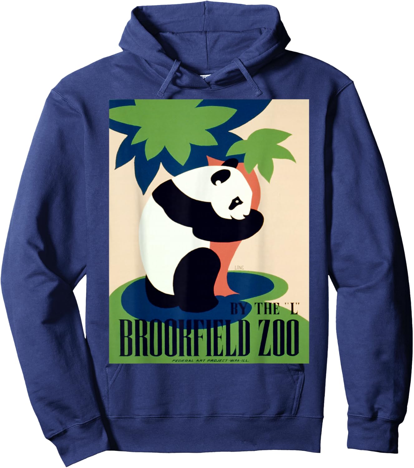 Vintage poster - Brookfield Zoo Retro Hoodie - Hoodie | Navy