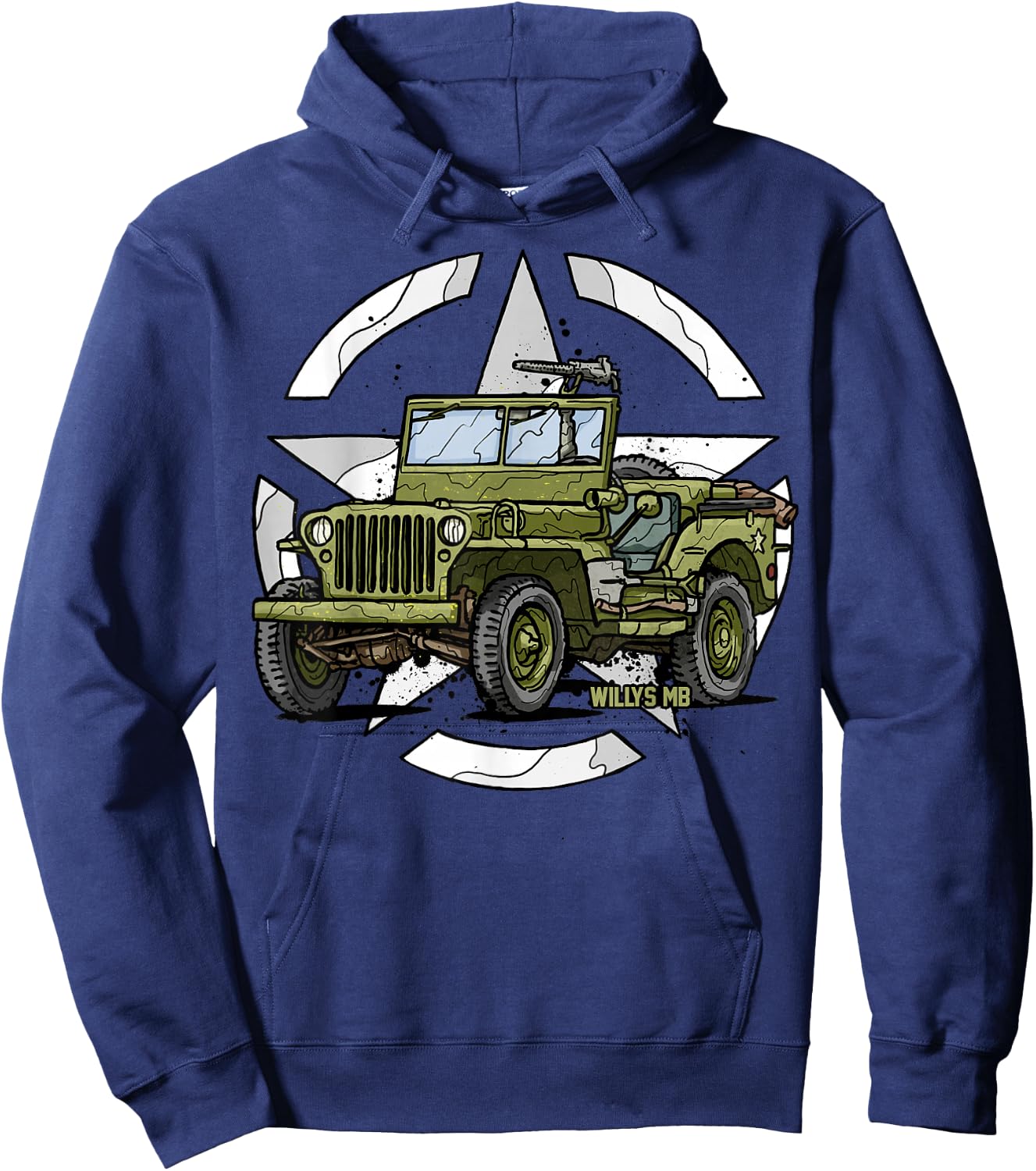 History 4x4 Army 2 World War U.S Army Hoodie - Hoodie | Navy