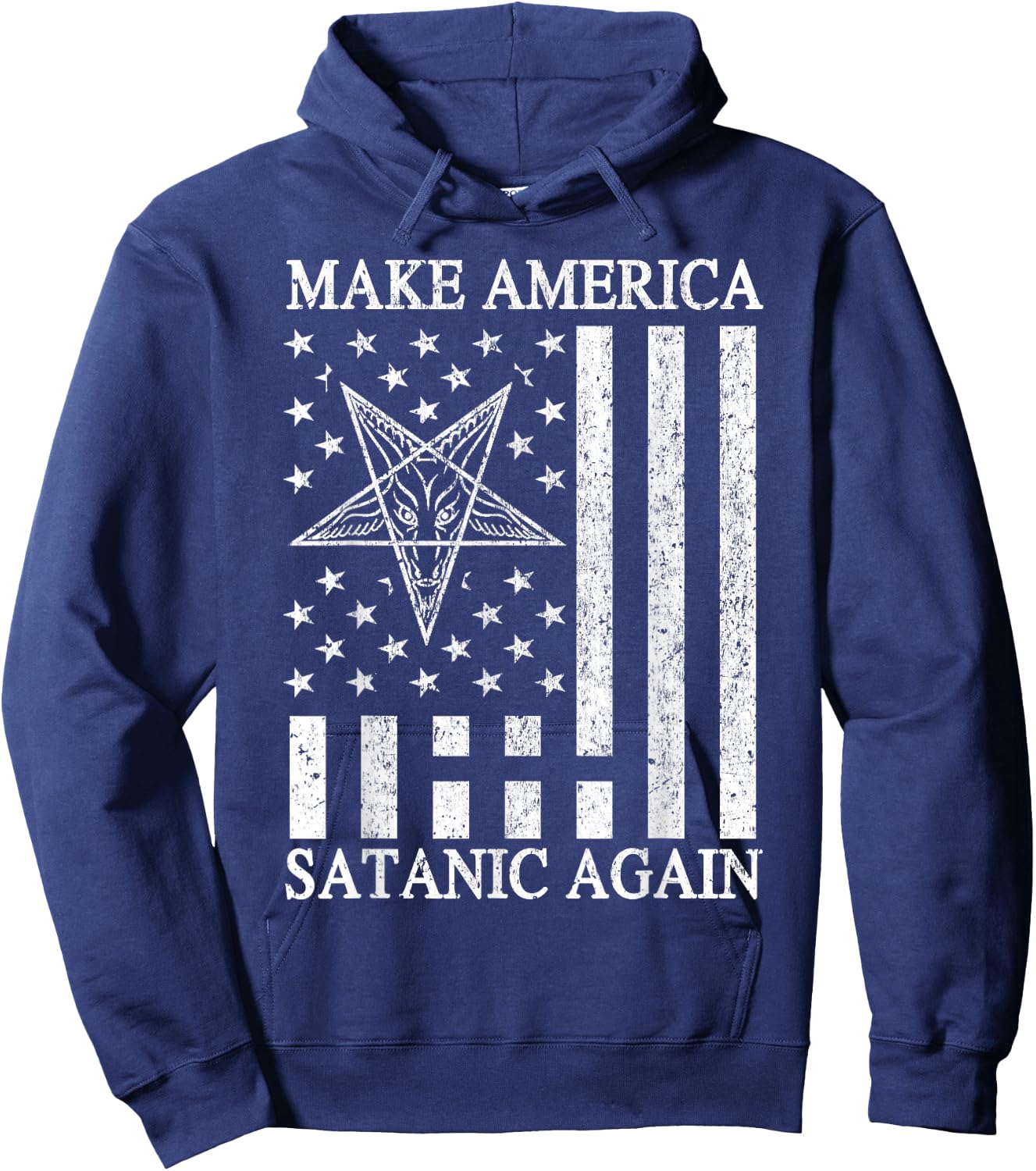 Make America Satanic Great Again Funny Gift Hoodie - Hoodie | Navy