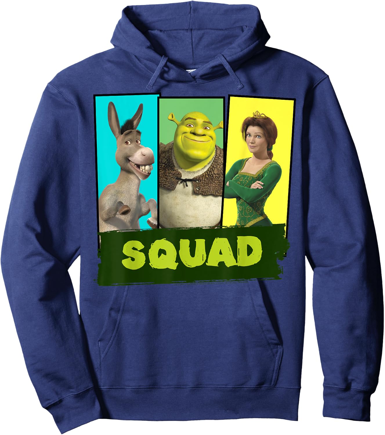 Shrek Squad Group Shot Panel Lineup Poster Hoodie - Hoodie | Navy