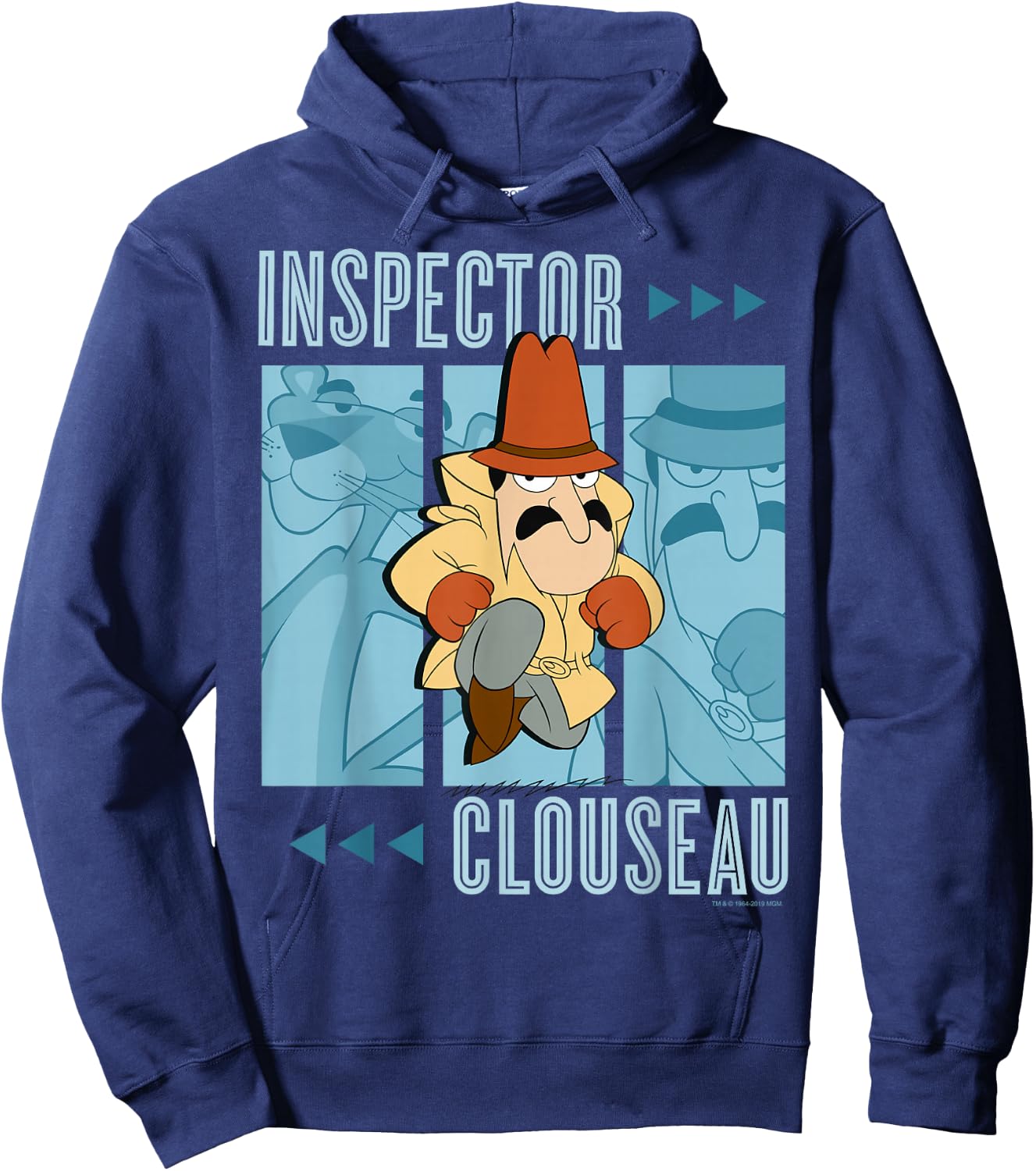 Pink Panther Inspector Clouseau Trio Panels Hoodie - Hoodie | Navy