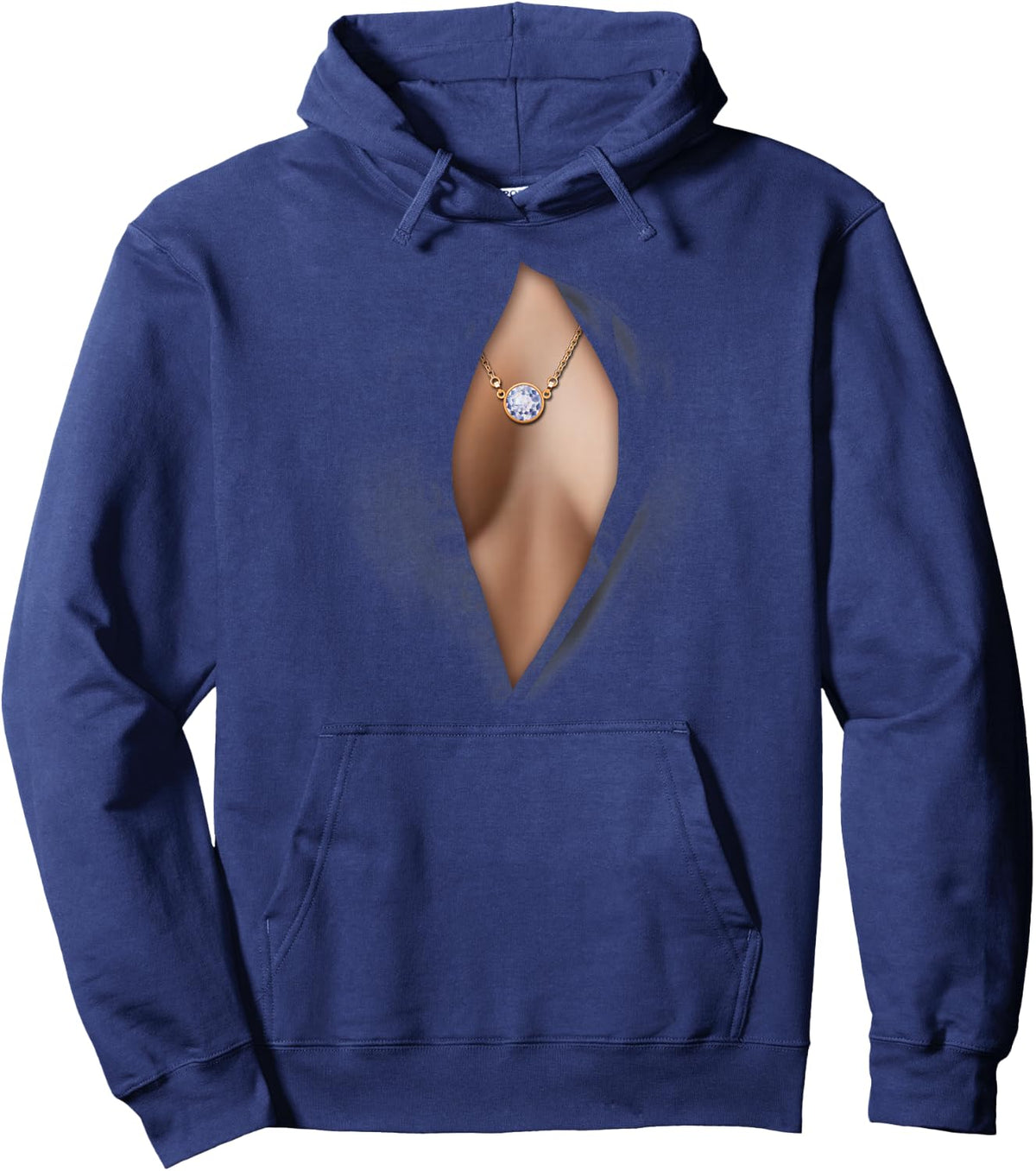 Fake Boobs , Sexy Woman Gag Gift by Zany Brainy Hoodie - Hoodie | Navy