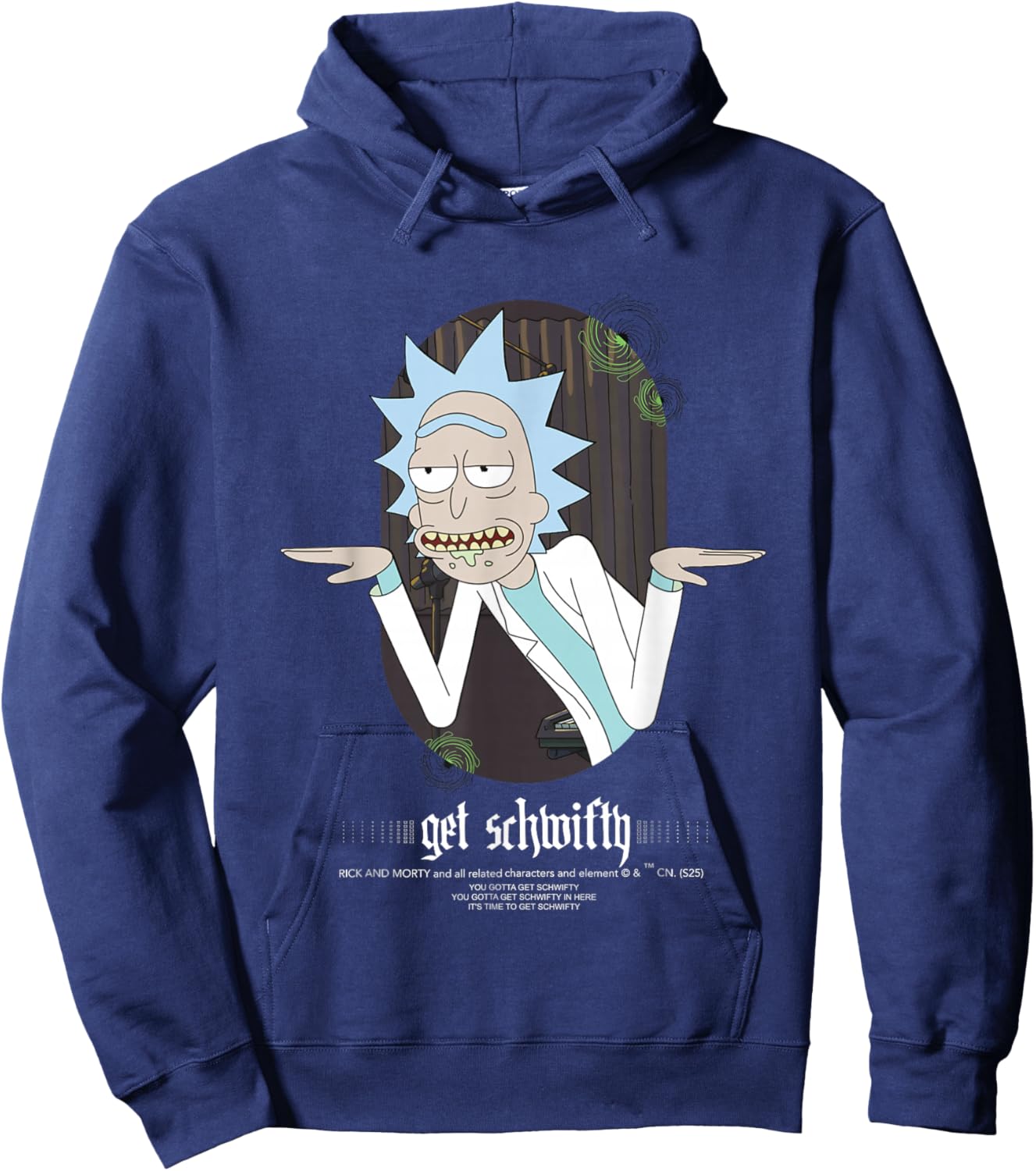 Rick and Morty Merch Get Schwifty Fun Hoodie - Hoodie | Navy