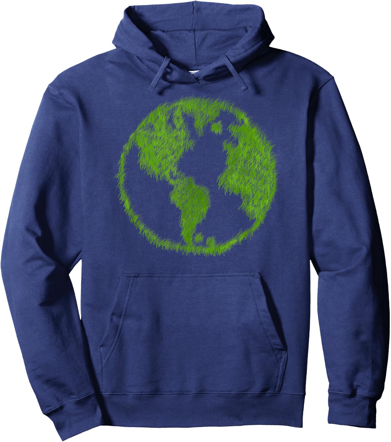 Green World Map Earth Reduce Reuse Recycle Hoodie - Hoodie | Navy
