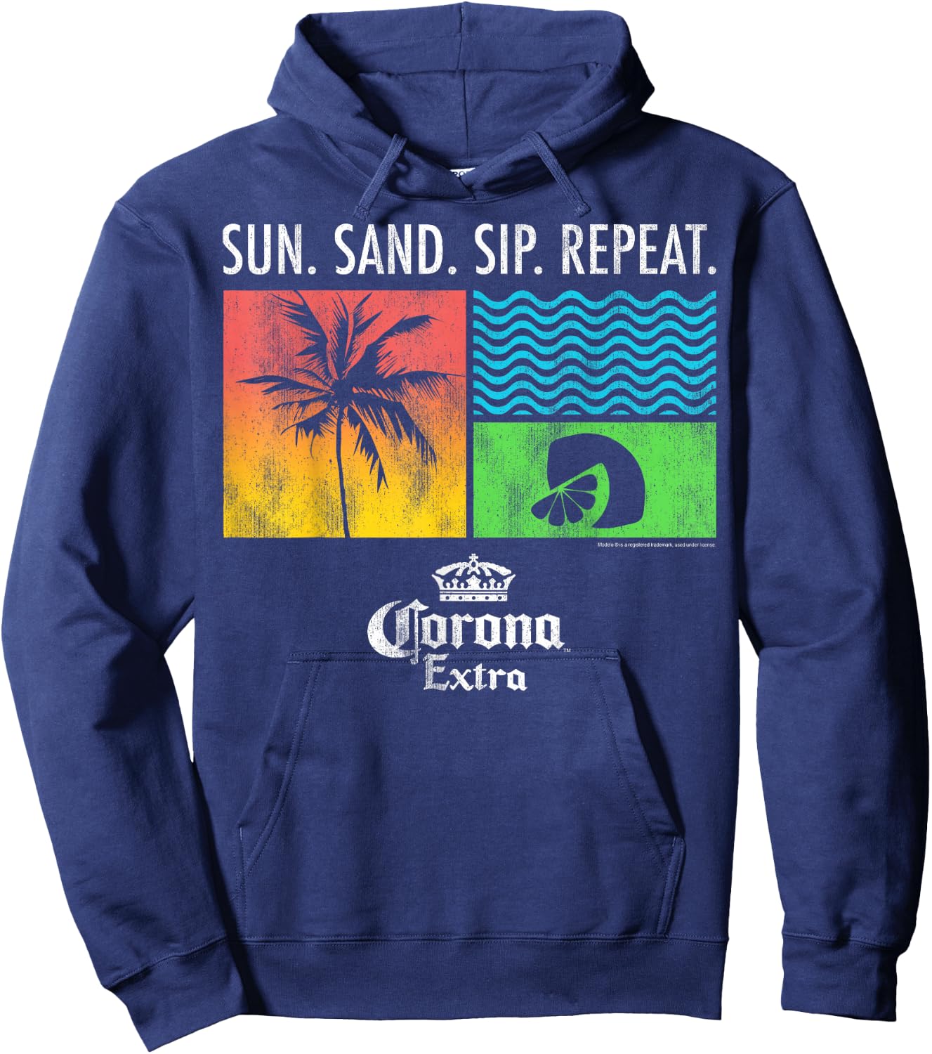 Officially Licensed Corona Merchandise Custom Hoodie - Hoodie | Navy