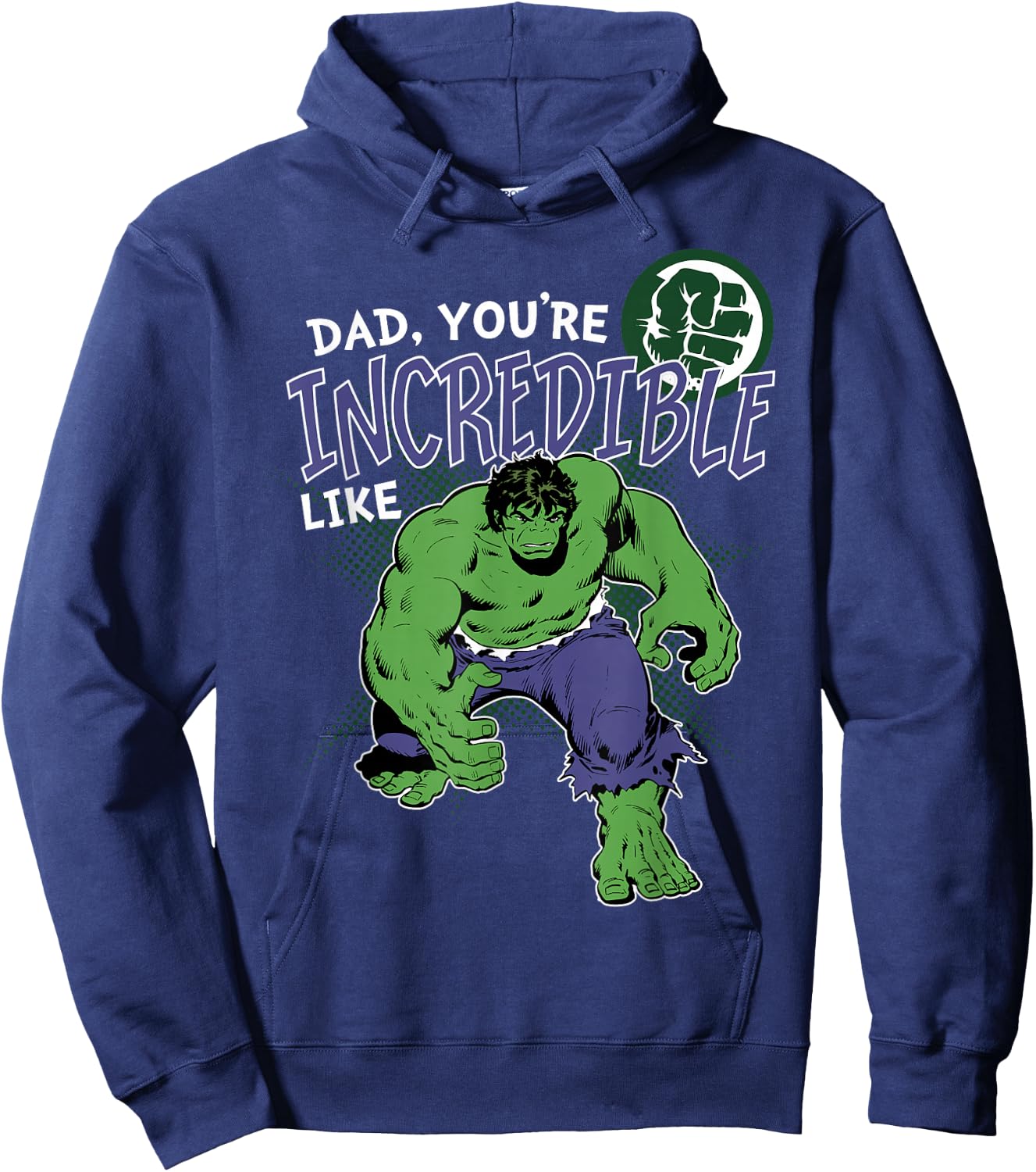 Marvel Hulk Incredible Dad Father's Day Hoodie - Hoodie | Navy