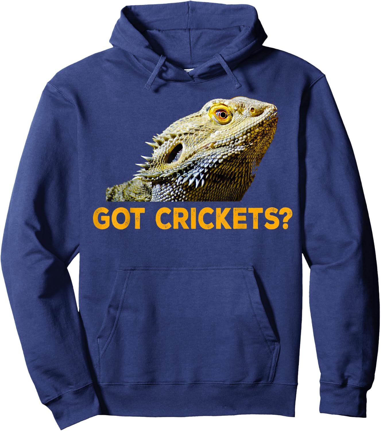Got Crickets Bearded Dragon Lizard Hoodie - Hoodie | Navy