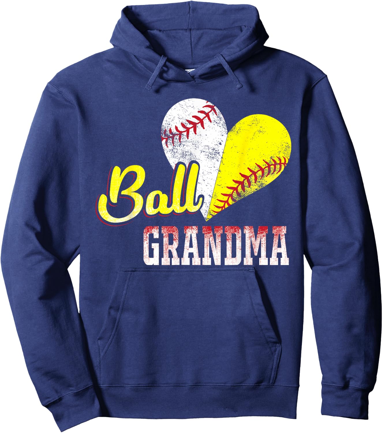 Funny Ball Grandma Baseball Softball Hoodie - Hoodie | Navy