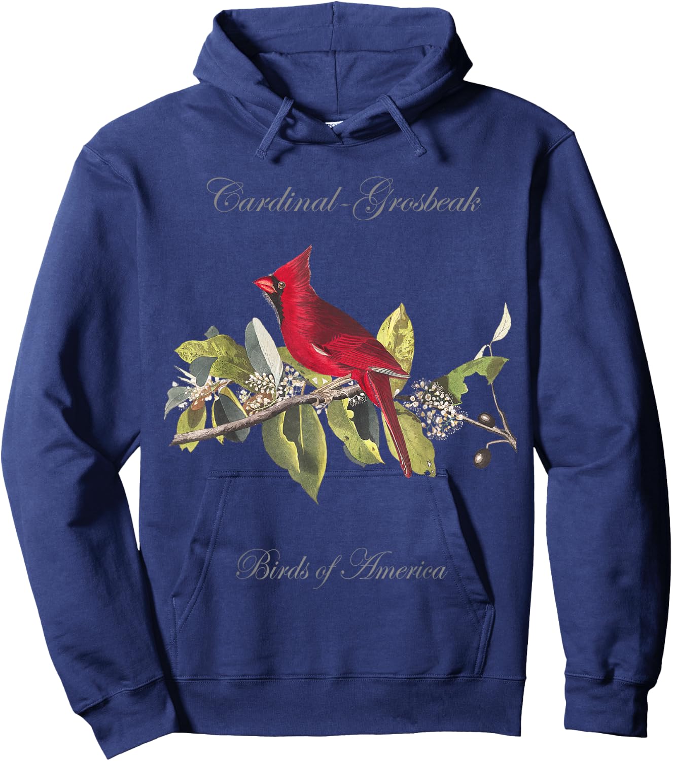 Red Cardinal - Birds of America Series Audubon Hoodie - Hoodie | Navy