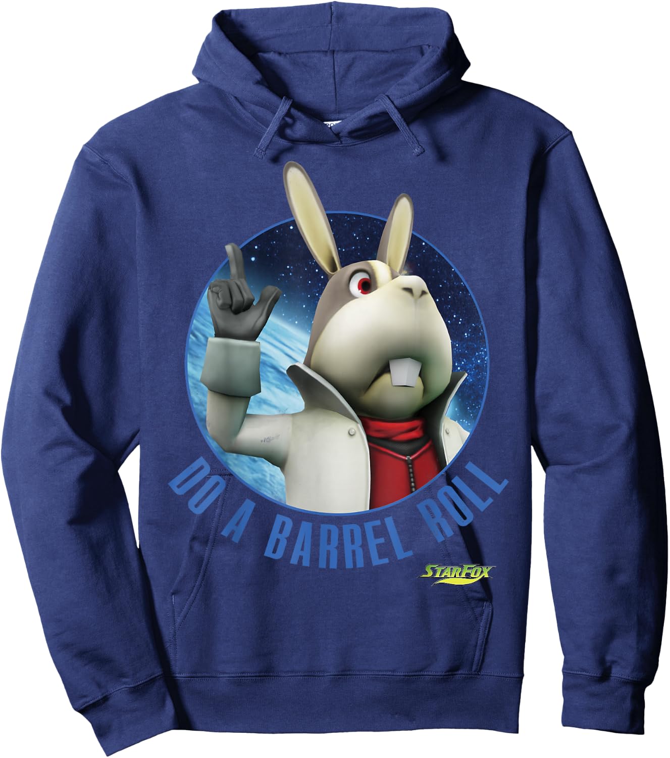 Star Fox Peppy Do A Barrel Roll Circle Graphic Hoodie - Hoodie | Navy