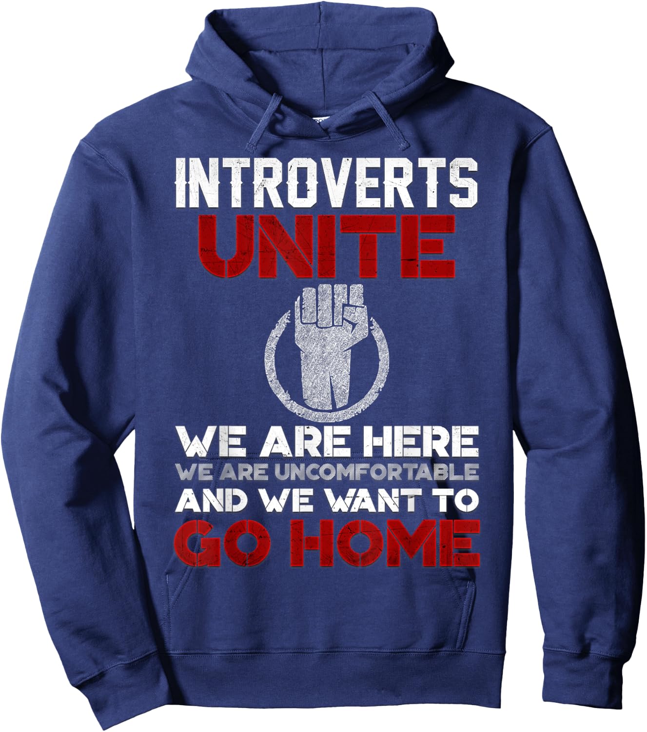 Funny INTP Introverts Unite Anti Social Women Hoodie - Hoodie | Navy