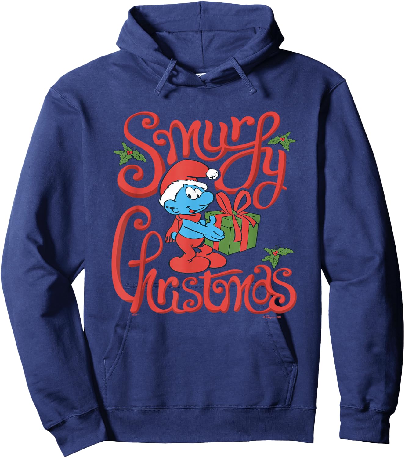 The Smurfs Christmas Have A Smurfy Christmas Hoodie - Hoodie | Navy