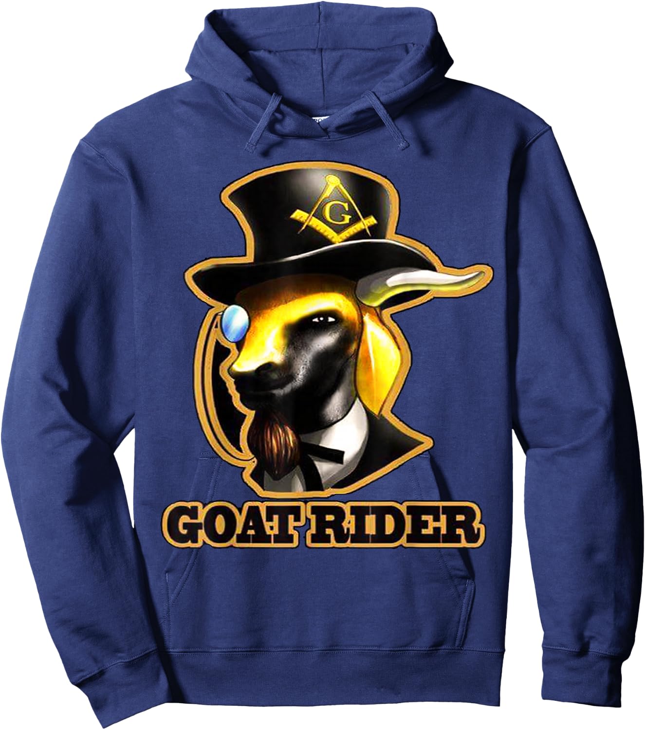 Masonic Goat Rider T Shirt Mason Hoodie - Hoodie | Navy