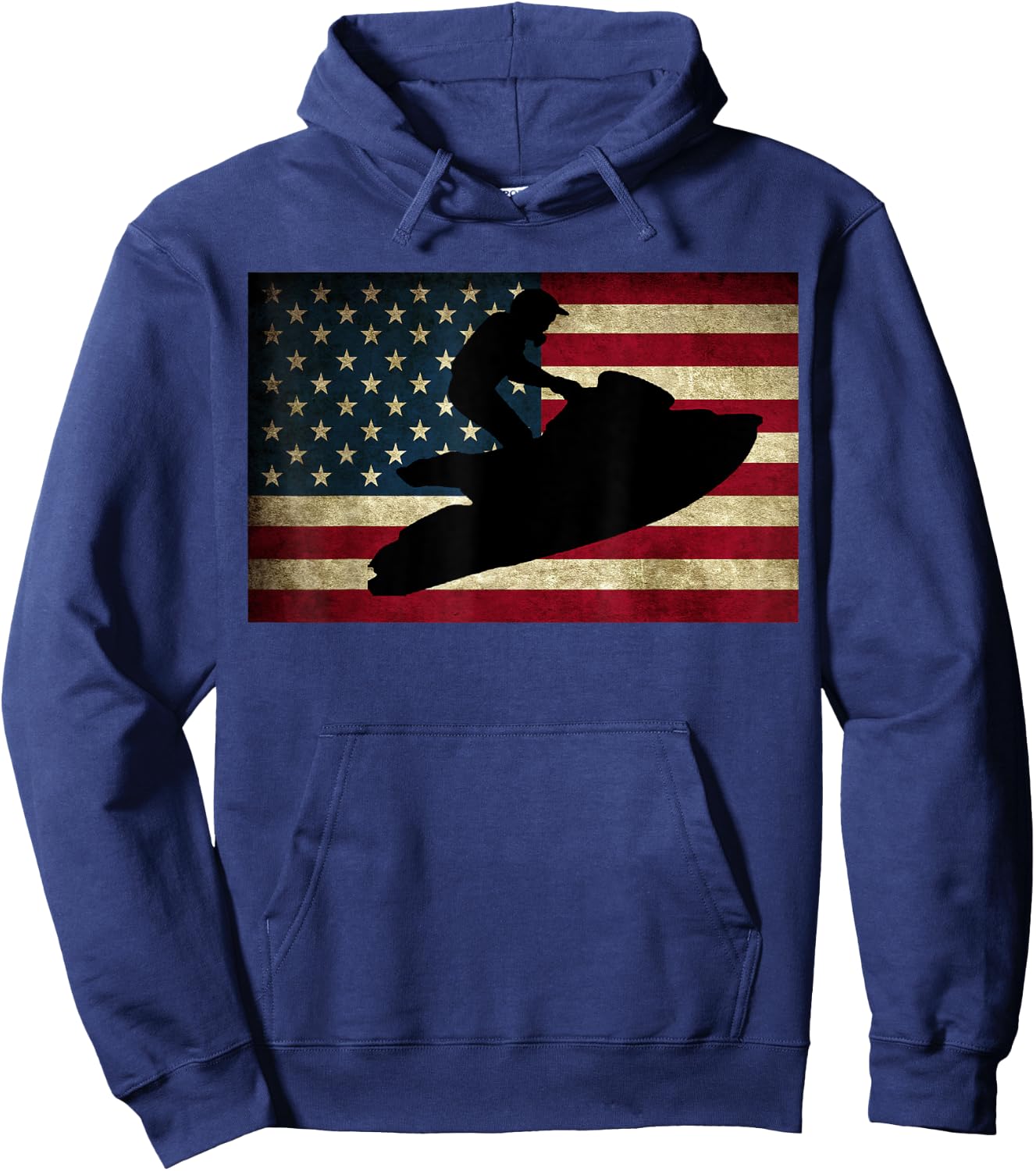 Jet Ski T Shirt Jet Skier Jet Skiing USA Flag Hoodie - Hoodie | Navy